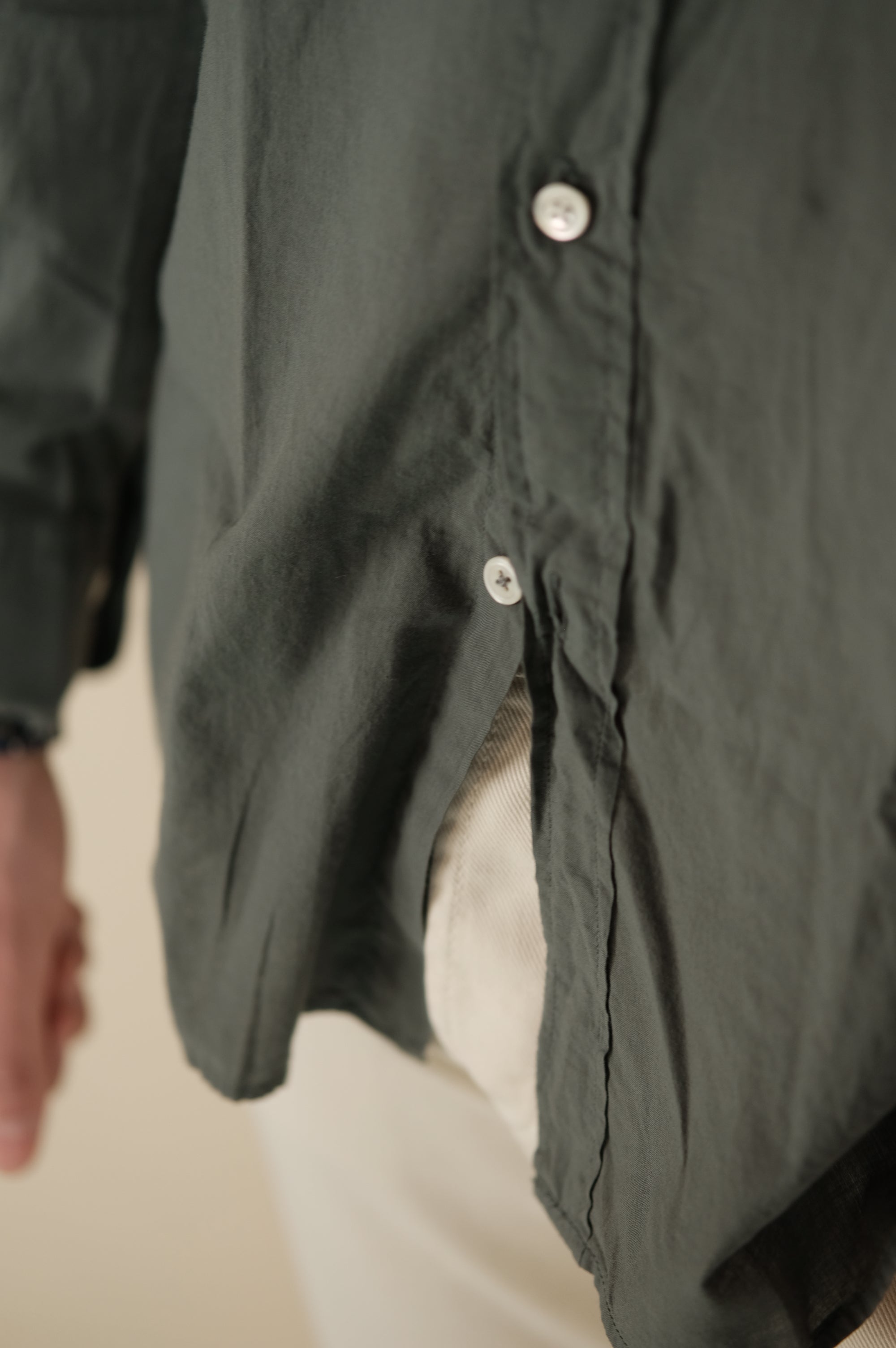 Hartford Pitt Woven Shirt Charcoal