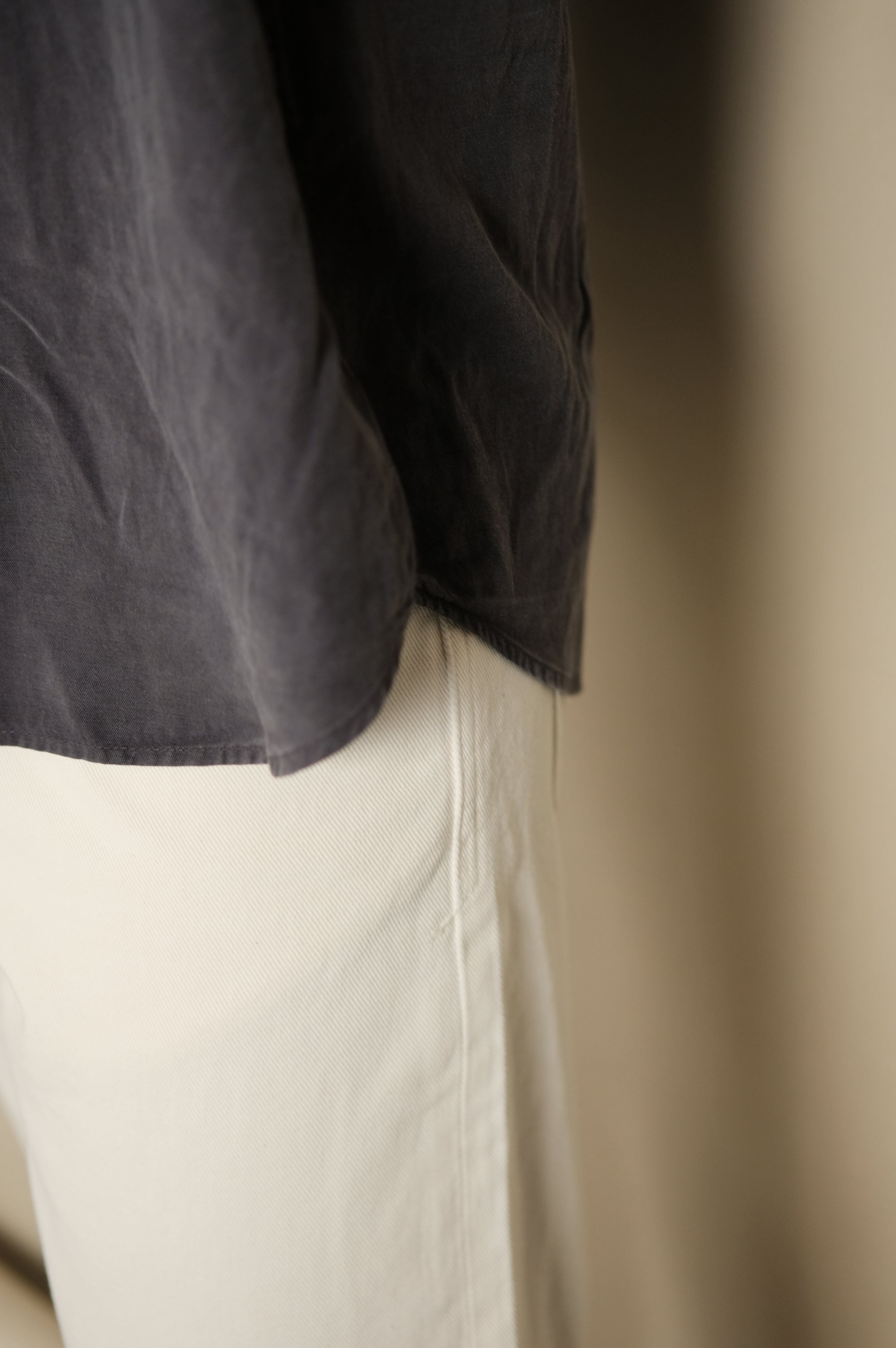 Hartford Pitt Woven Shirt Charcoal