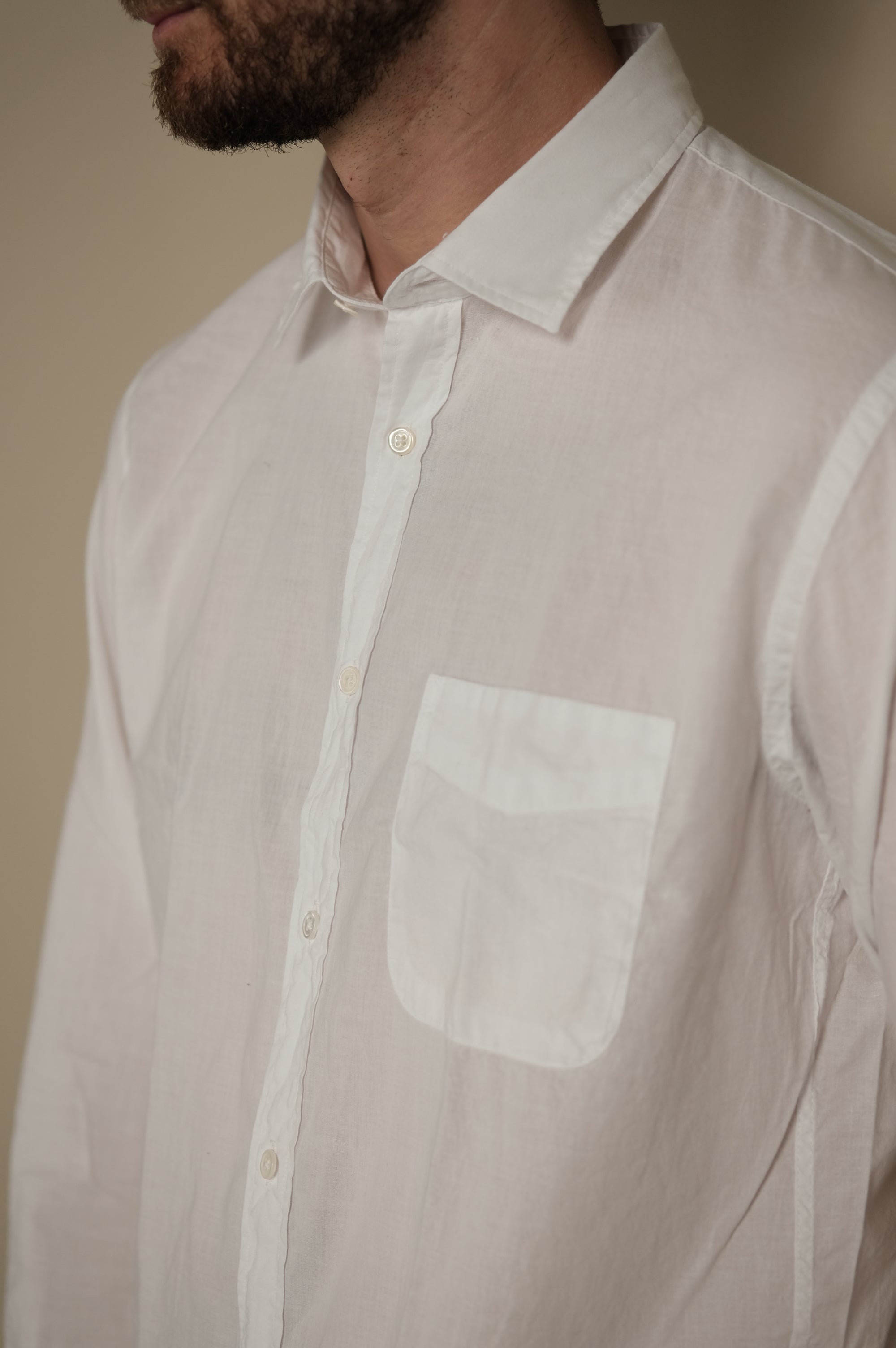 Hartford Storm Woven Shirt White