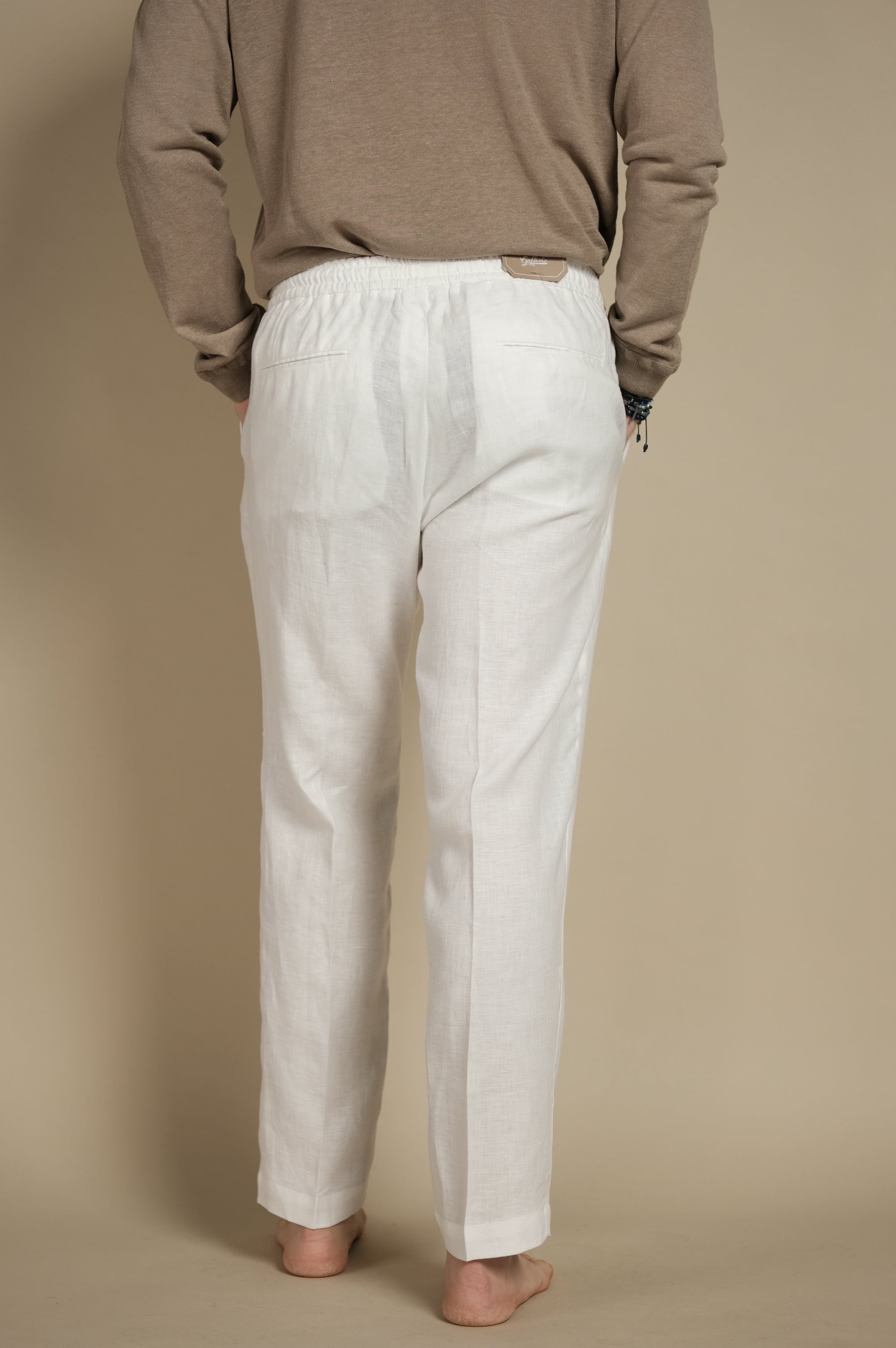 Gaffi & Co. Pantalone Lino Jerry Bianco