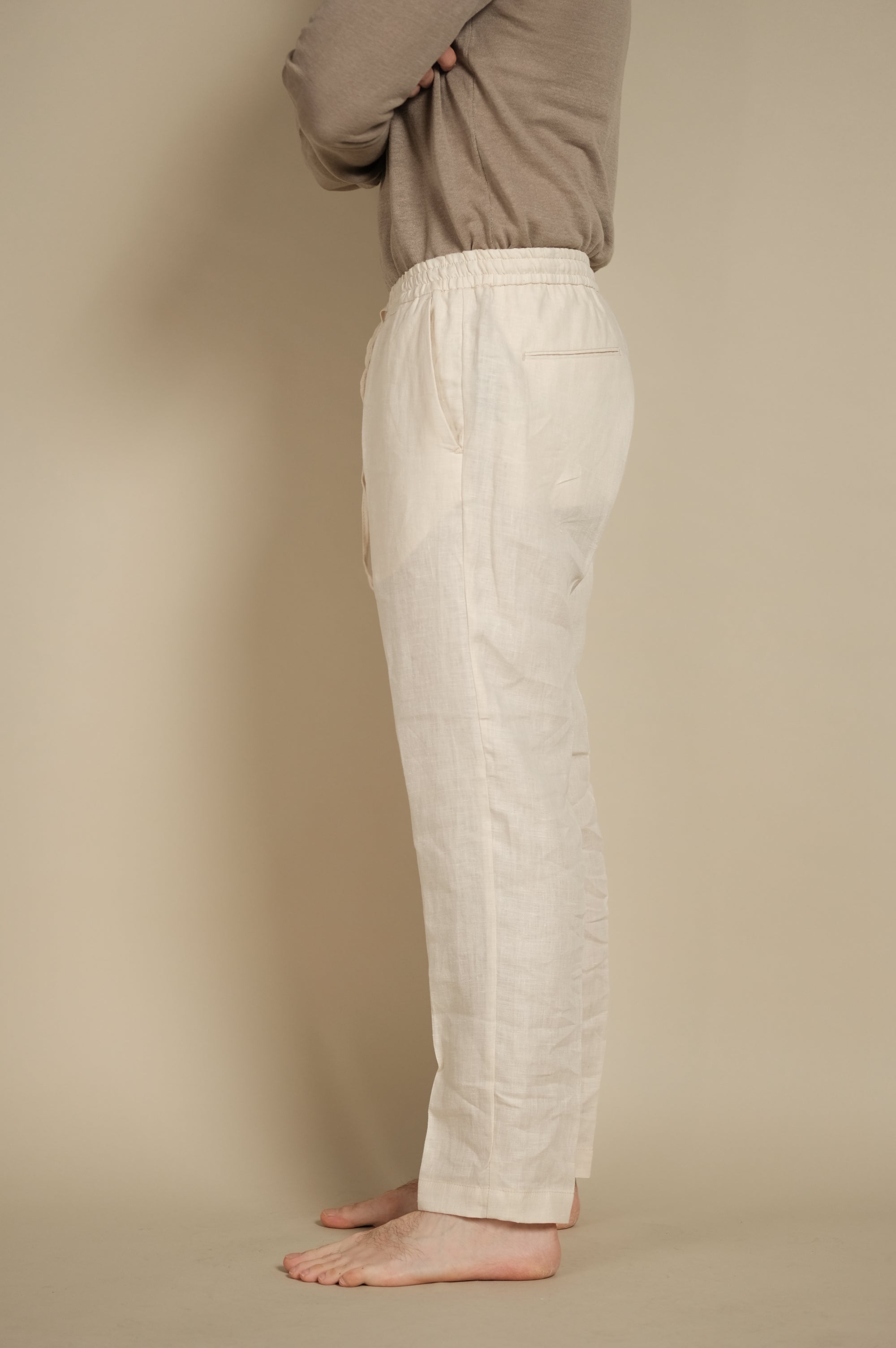 Gaffi & Co. Pantalone Lino Jerry Ecru'