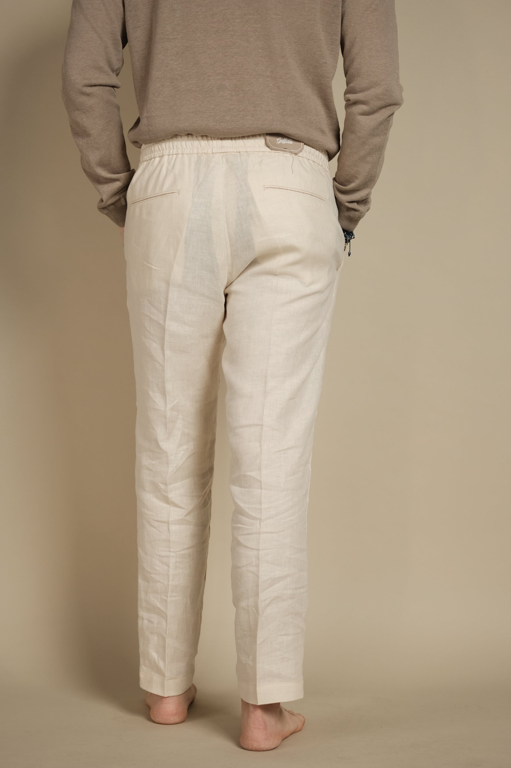 Gaffi & Co. Pantalone Lino Jerry Ecru'