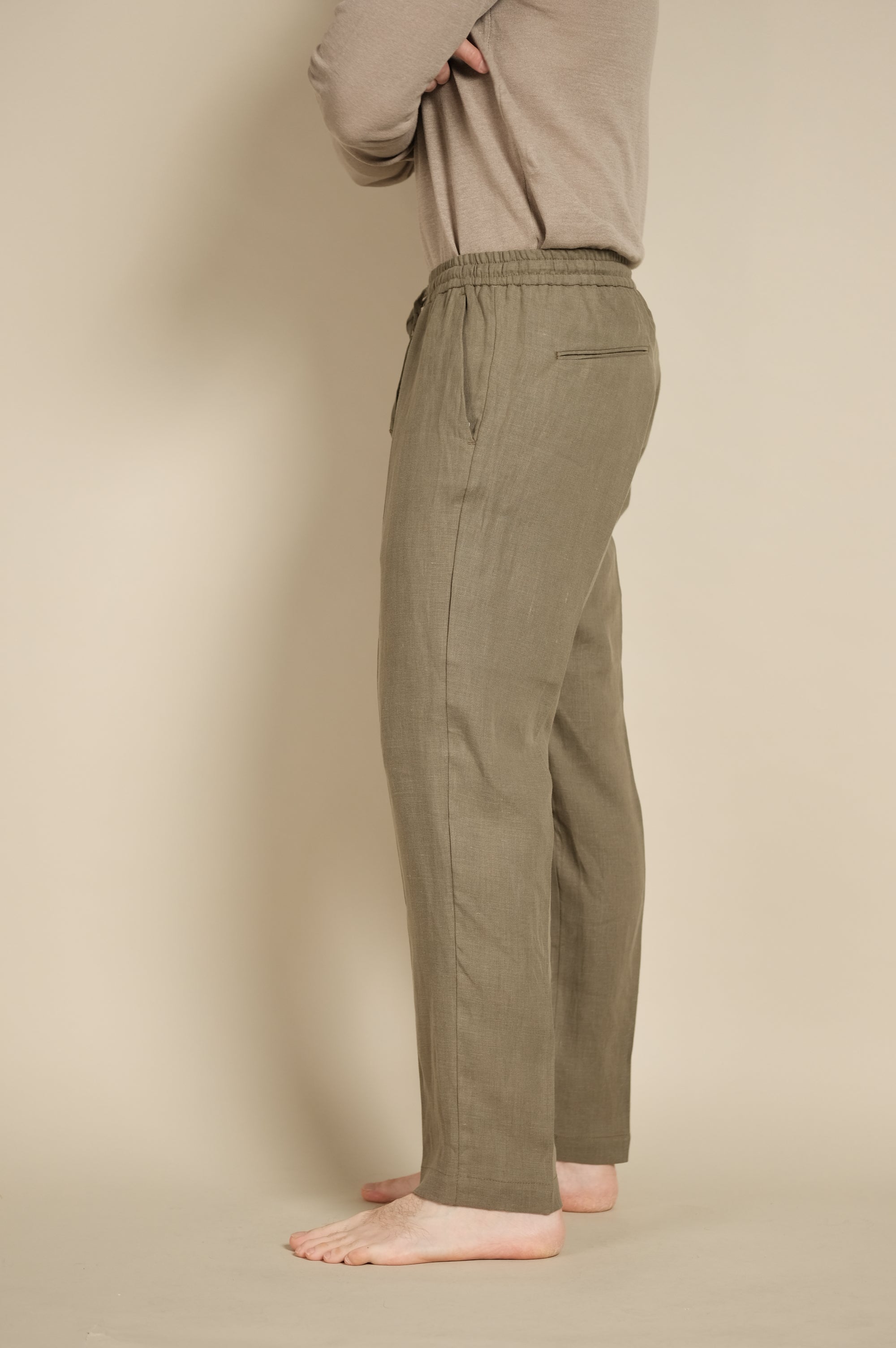 Gaffi & Co. Pantalone Lino Jerry Militare