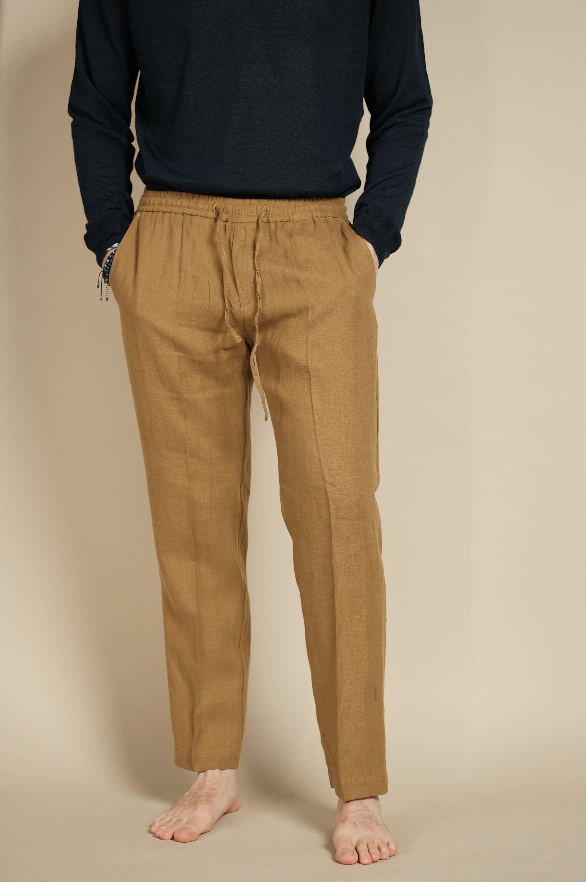 Gaffi & Co. Pantalone Lino Jerry Cognac