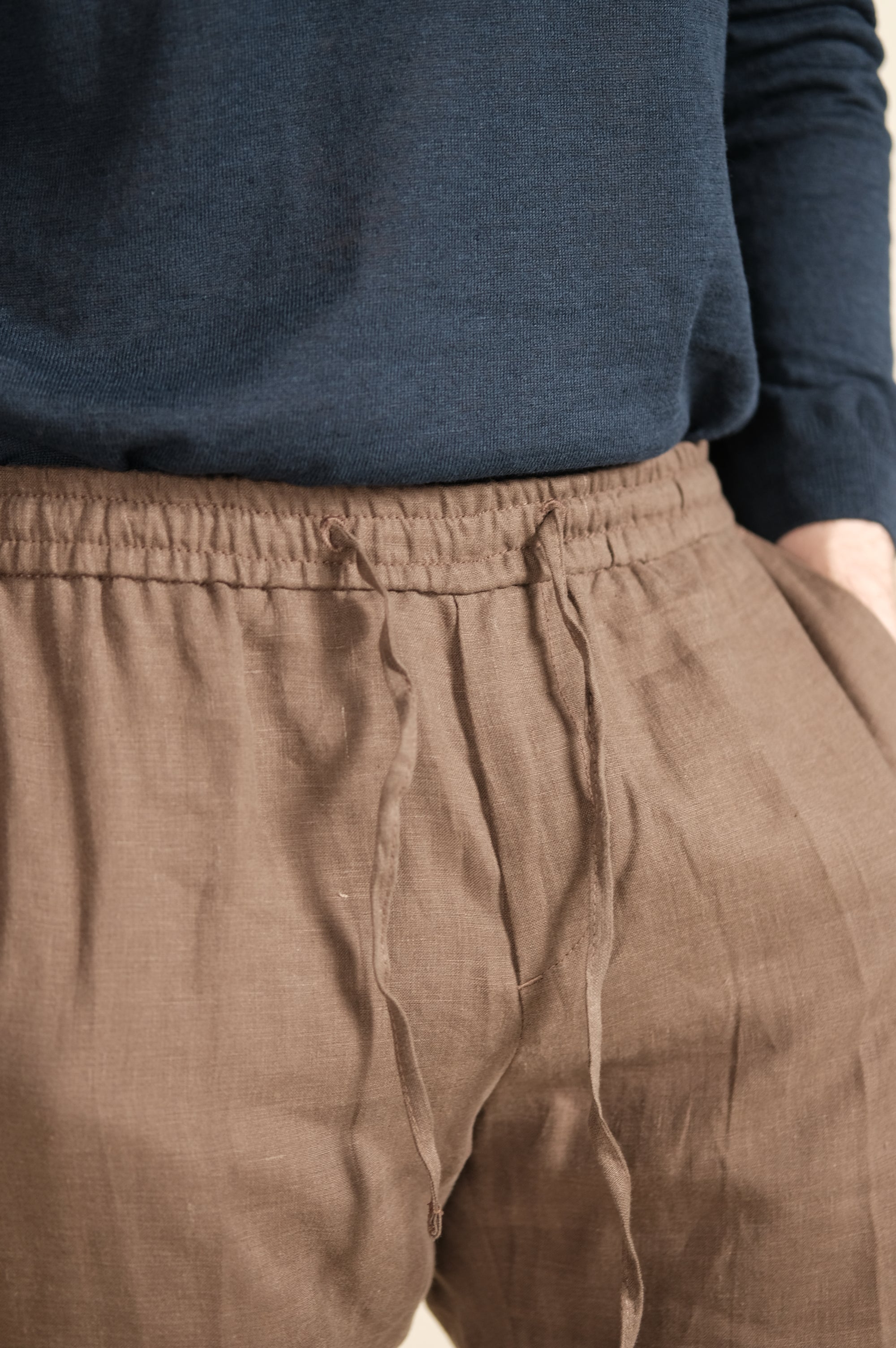 Gaffi & Co. Pantalone Lino Jerry Marrone