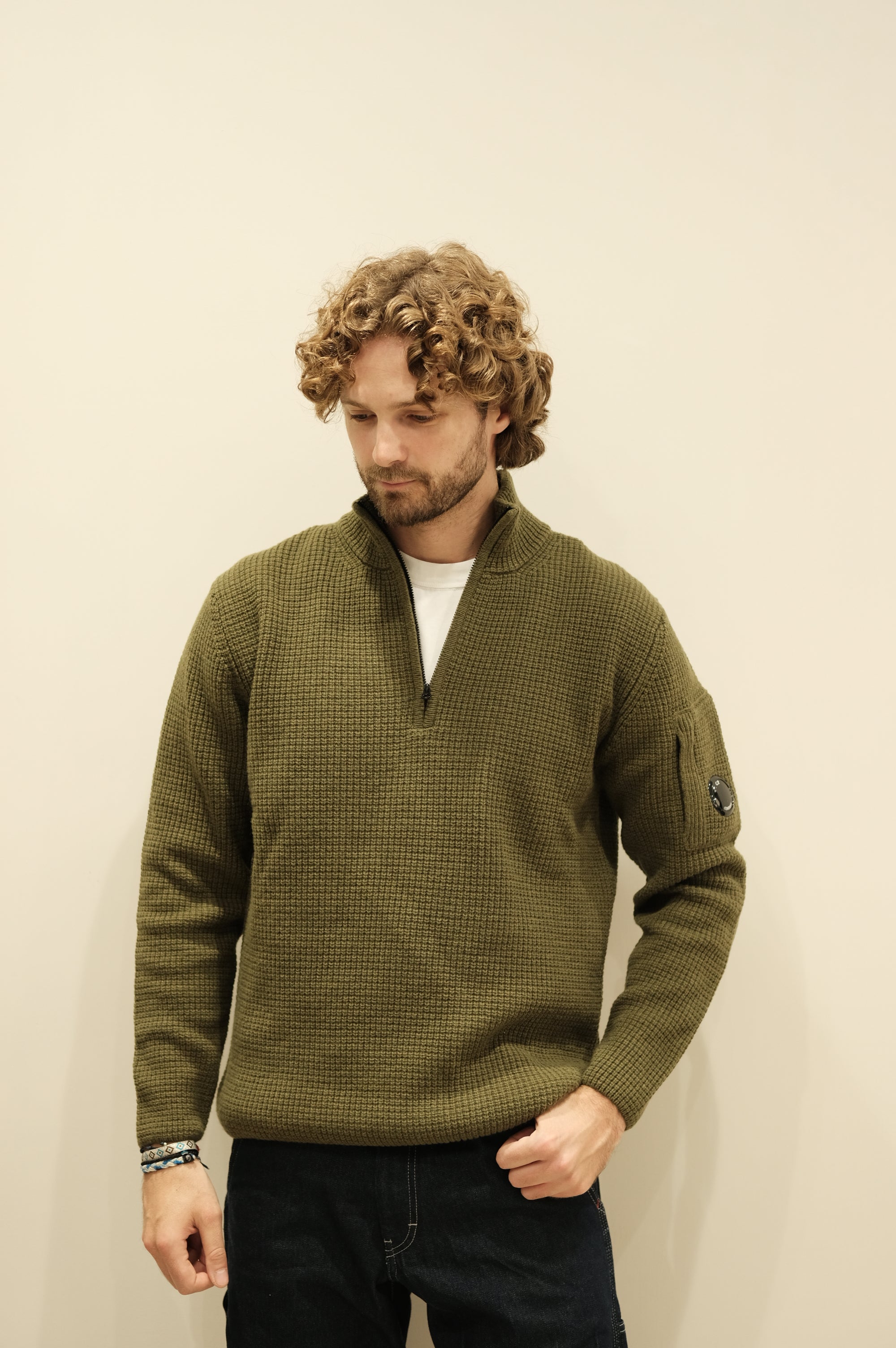 C.P. Company Crew Neck Lambswool GRS Capers