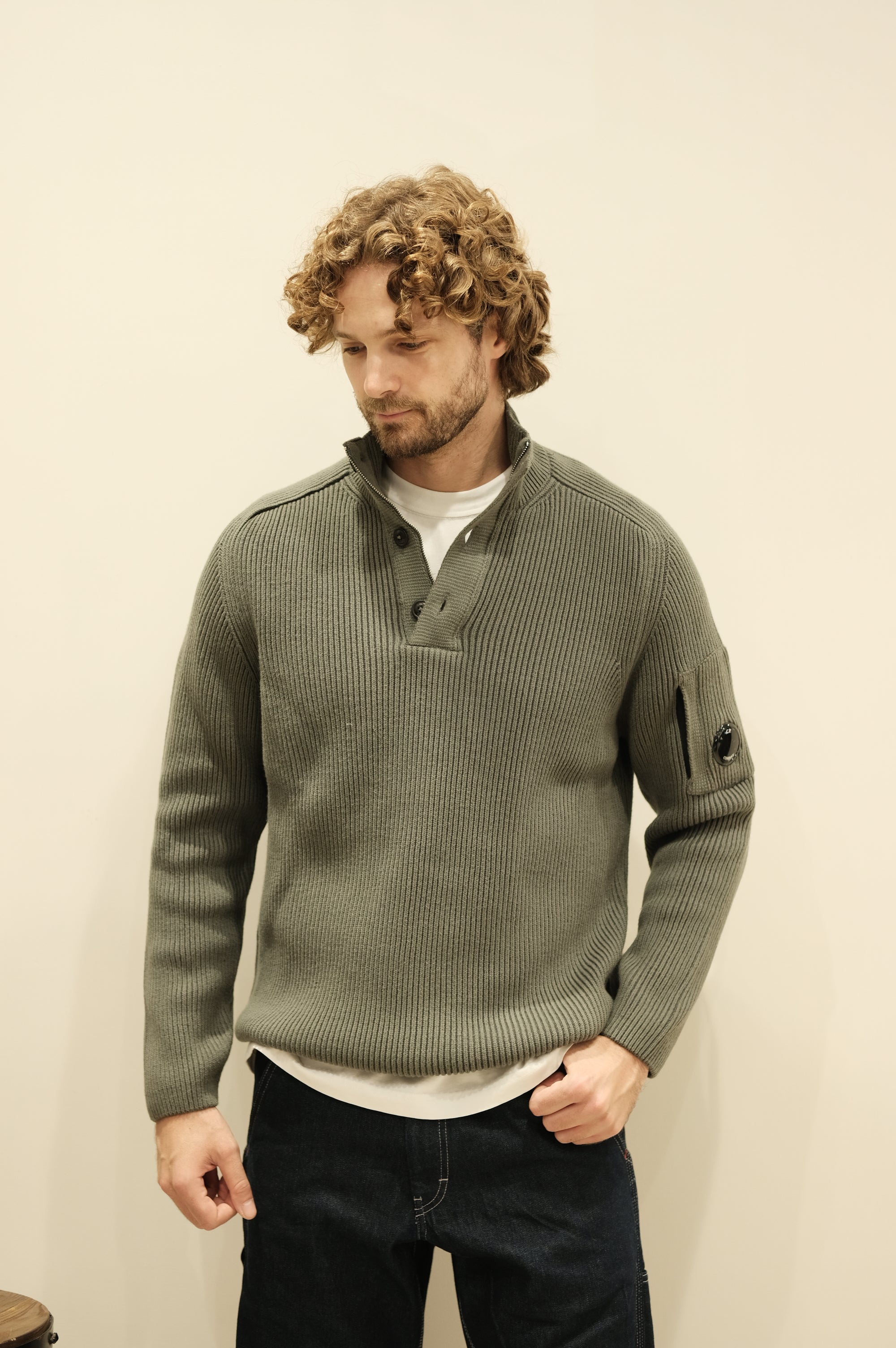 C.P.Company Maglia Polo In Full Rib Gunmetal