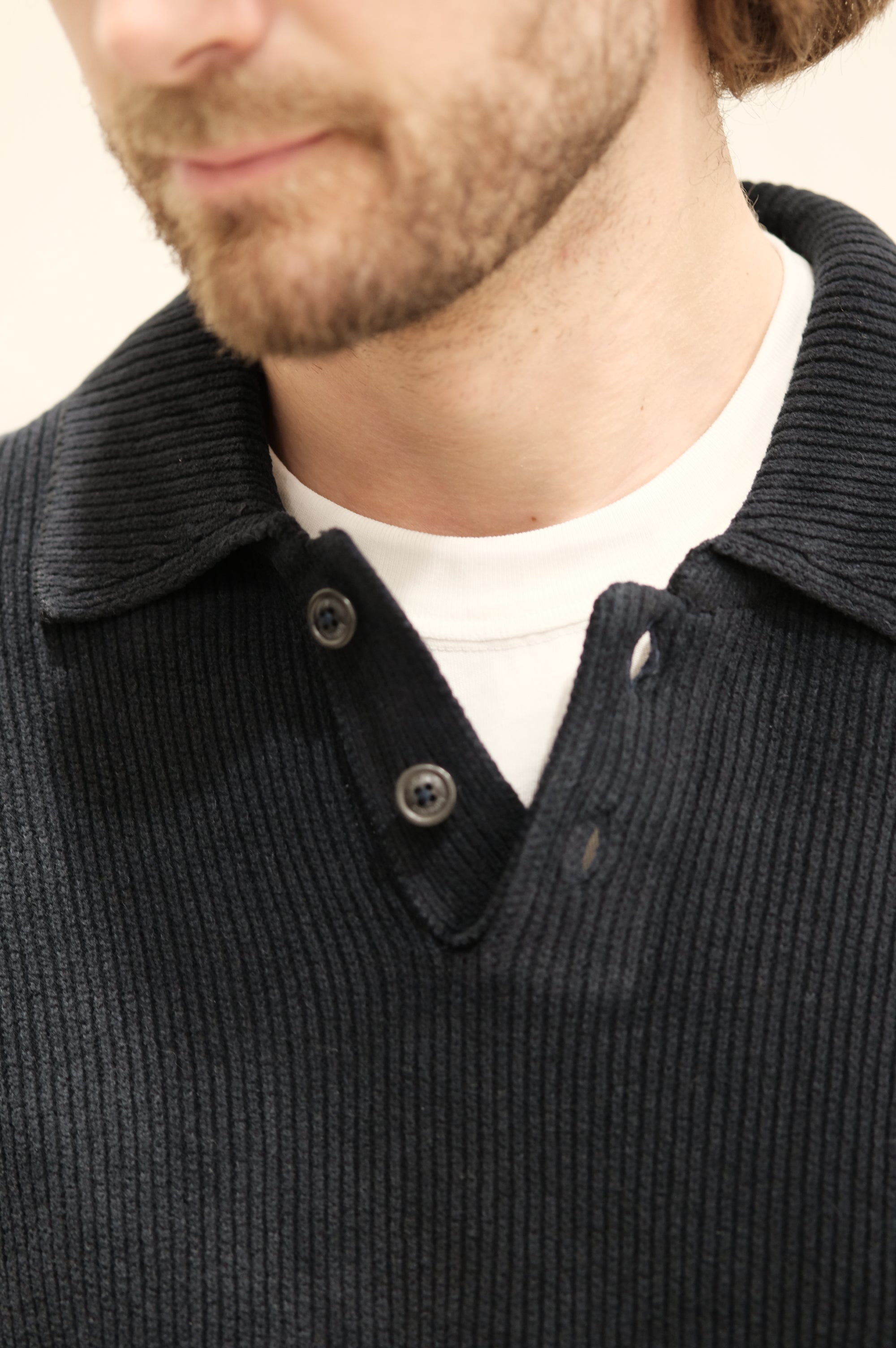 C.P. Company Maglia Polo Chenille Cotton Total Eclipse