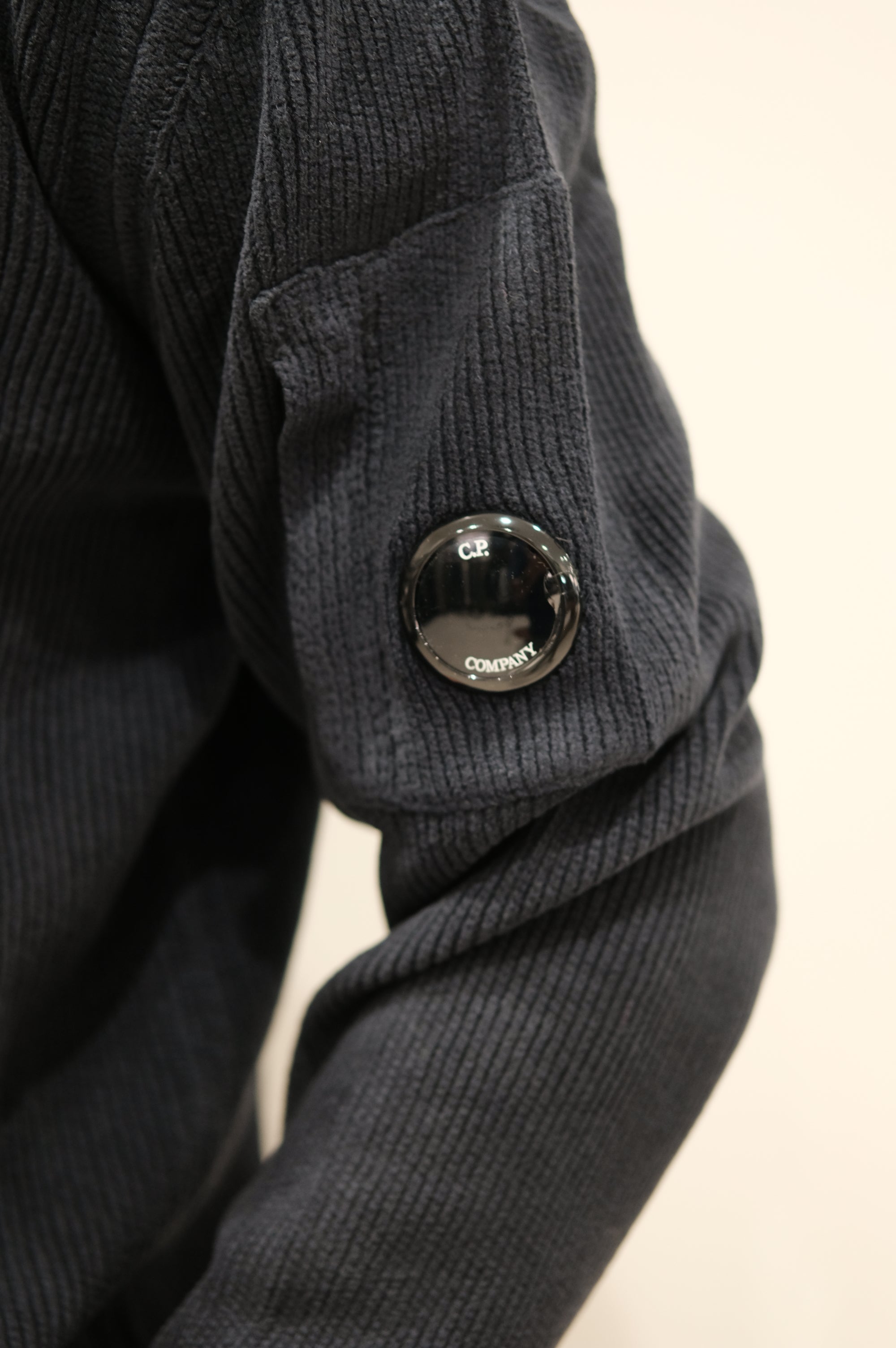 C.P. Company Maglia Polo Chenille Cotton Total Eclipse