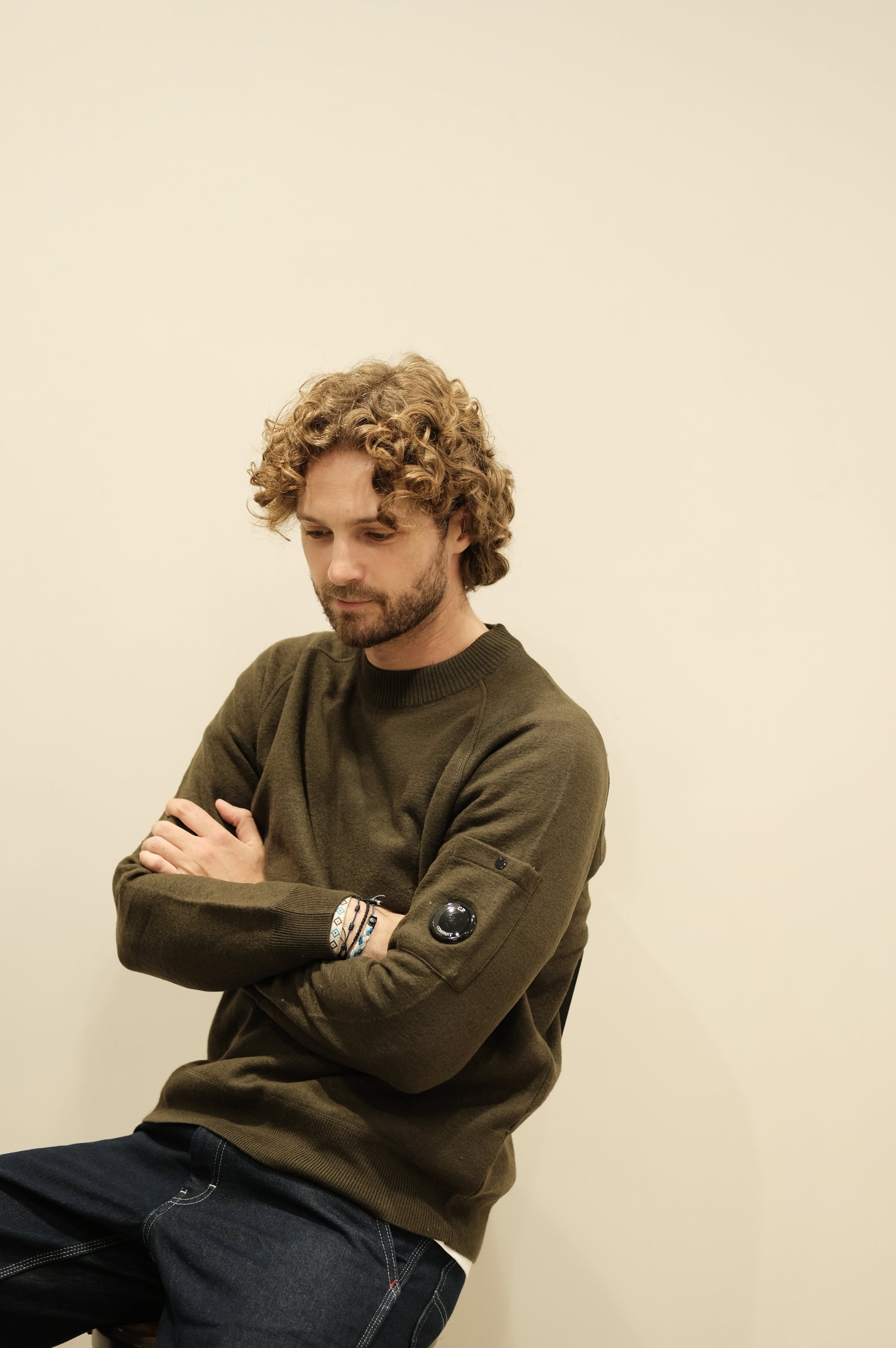 C.P. Company Crew Neck Lana Merino Ivy Green