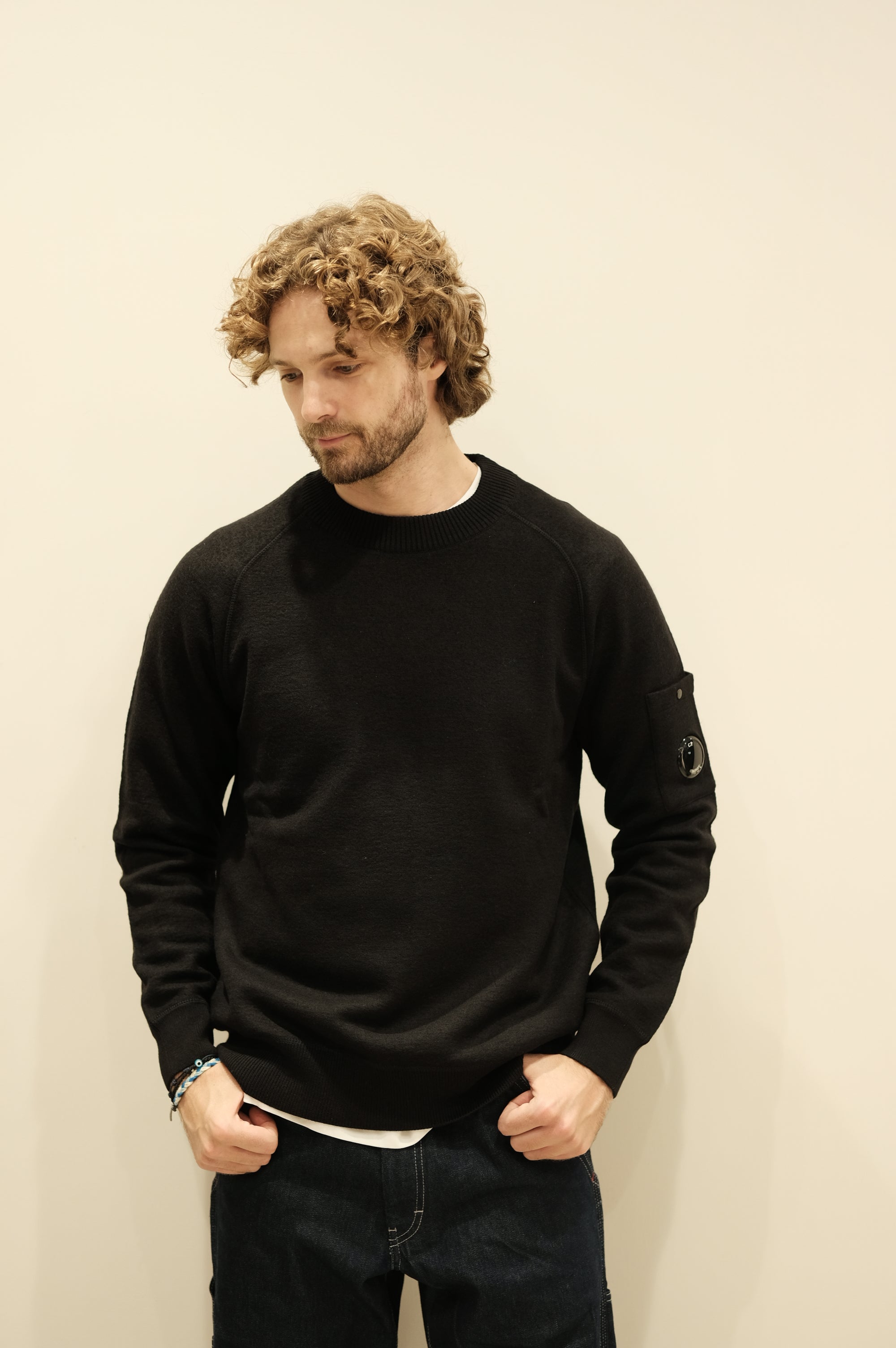 C.P. Company Crewneck Lana Merino Black