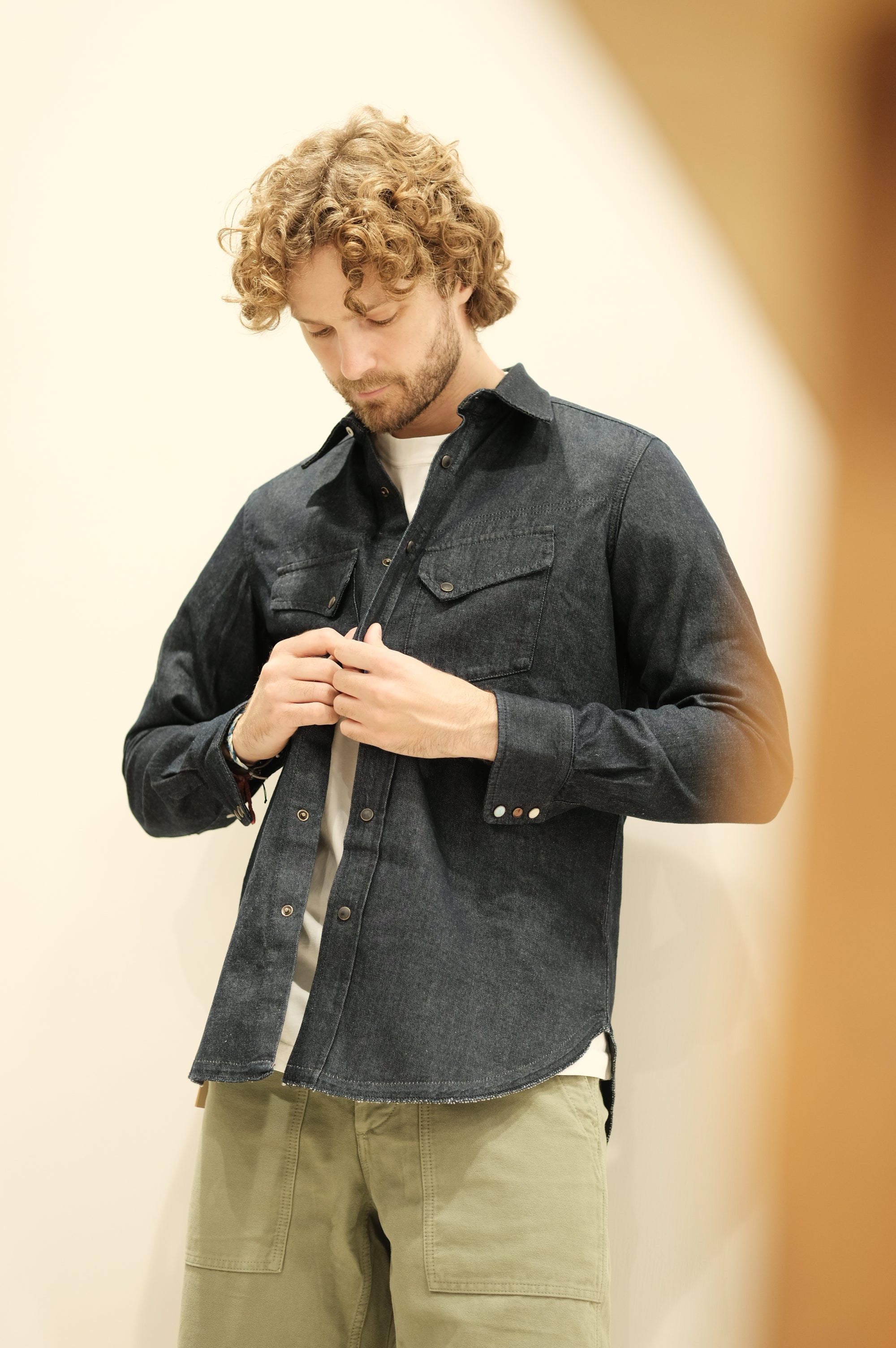 Fortela Pasadena Denim Indigo Texan Shirt D368