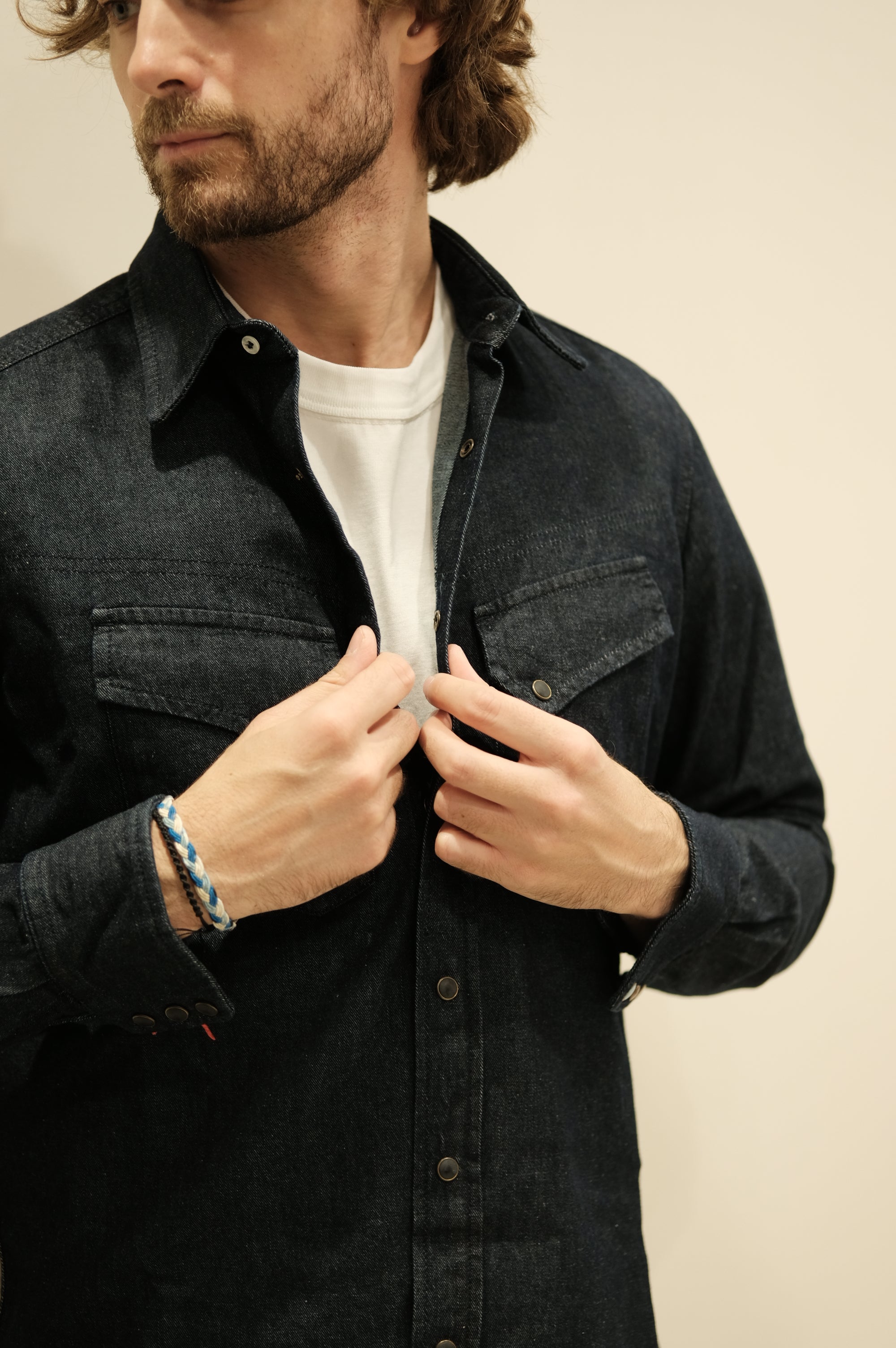 Fortela Pasadena Denim Indigo Texan Shirt D368
