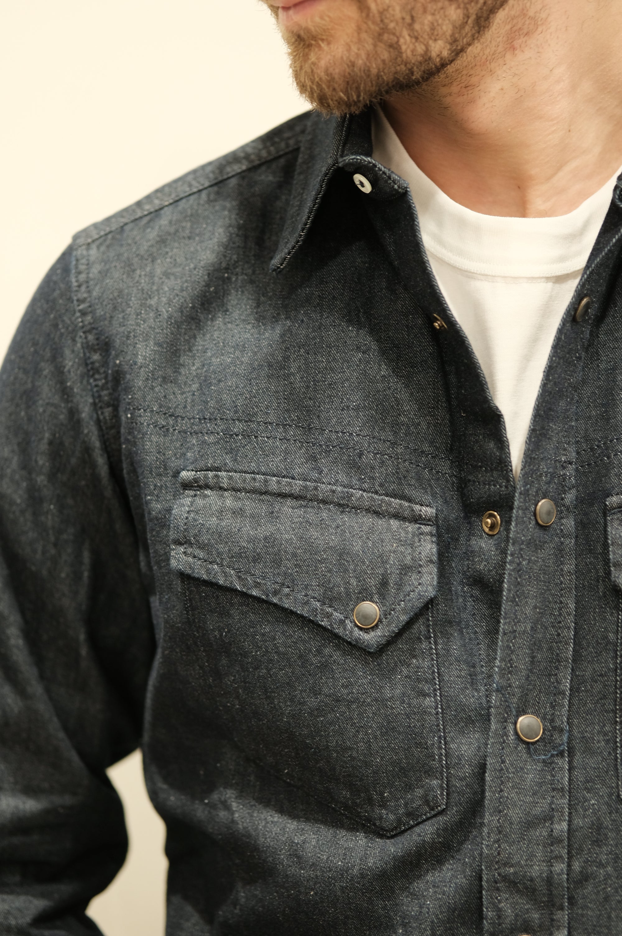 Fortela Pasadena Denim Indigo Texan Shirt D368