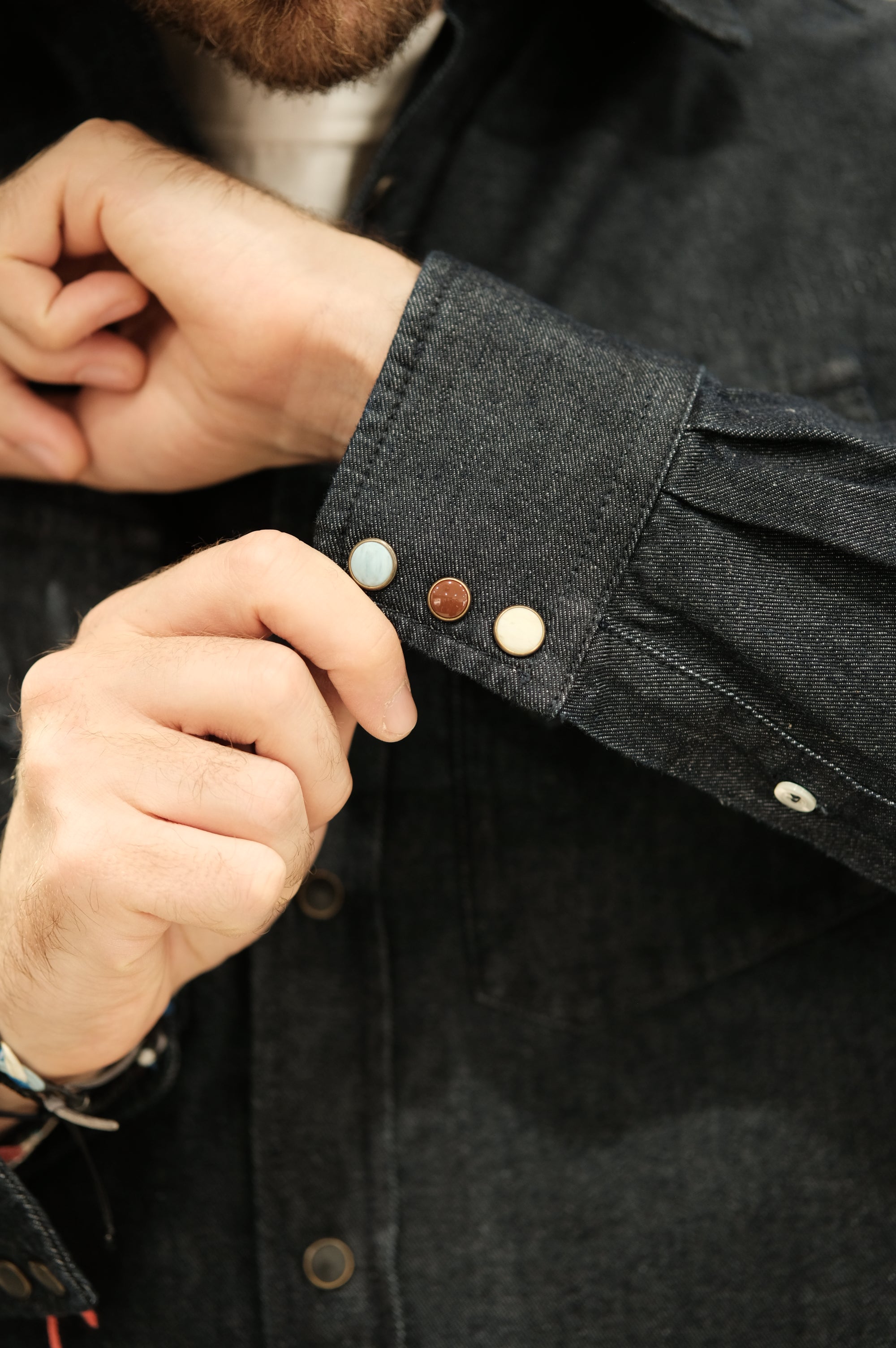 Fortela Pasadena Denim Indigo Texan Shirt D368