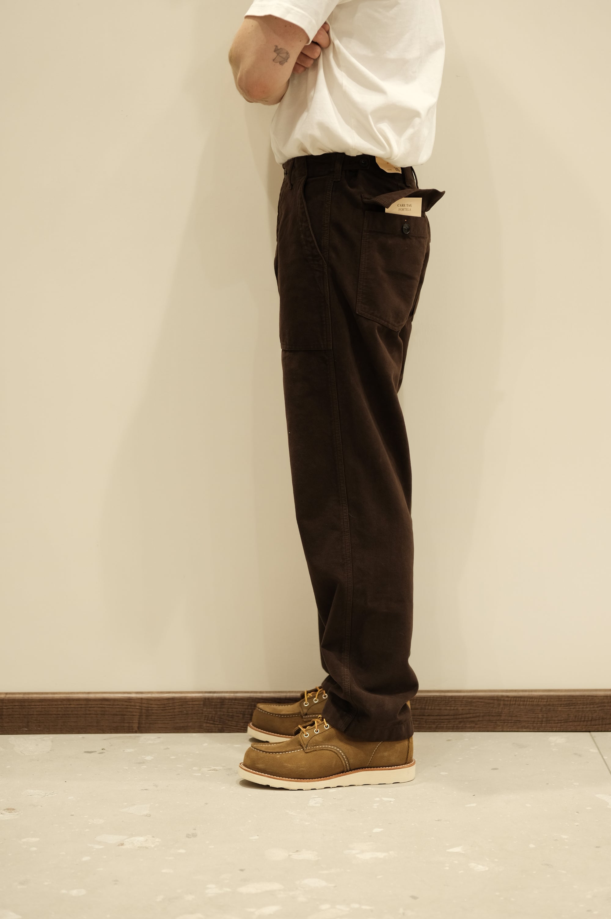 Fortela Pantalone Fatigue Moleskin Dark Brown