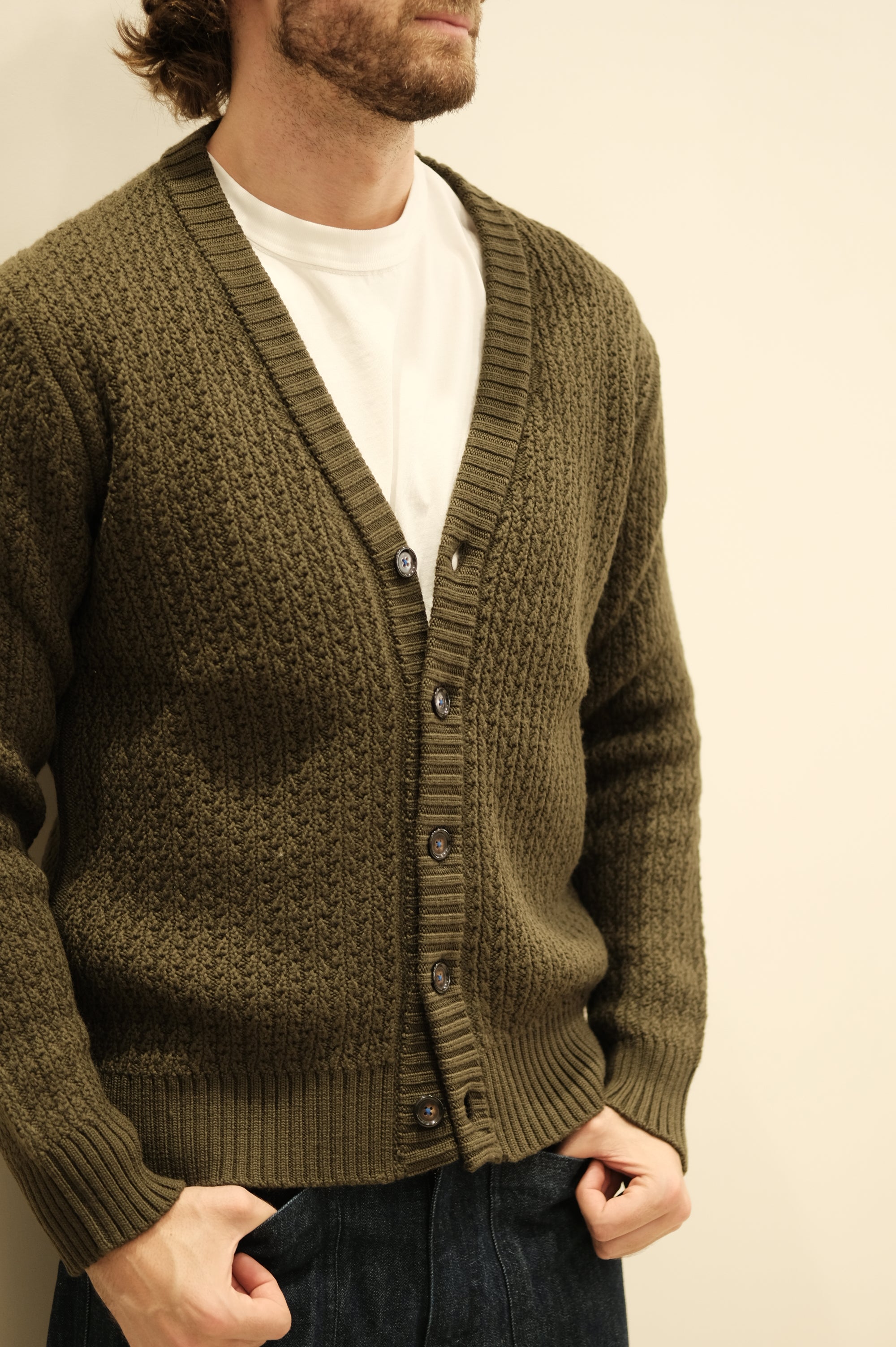 Gallia Cardigan Bukowsky Military Green