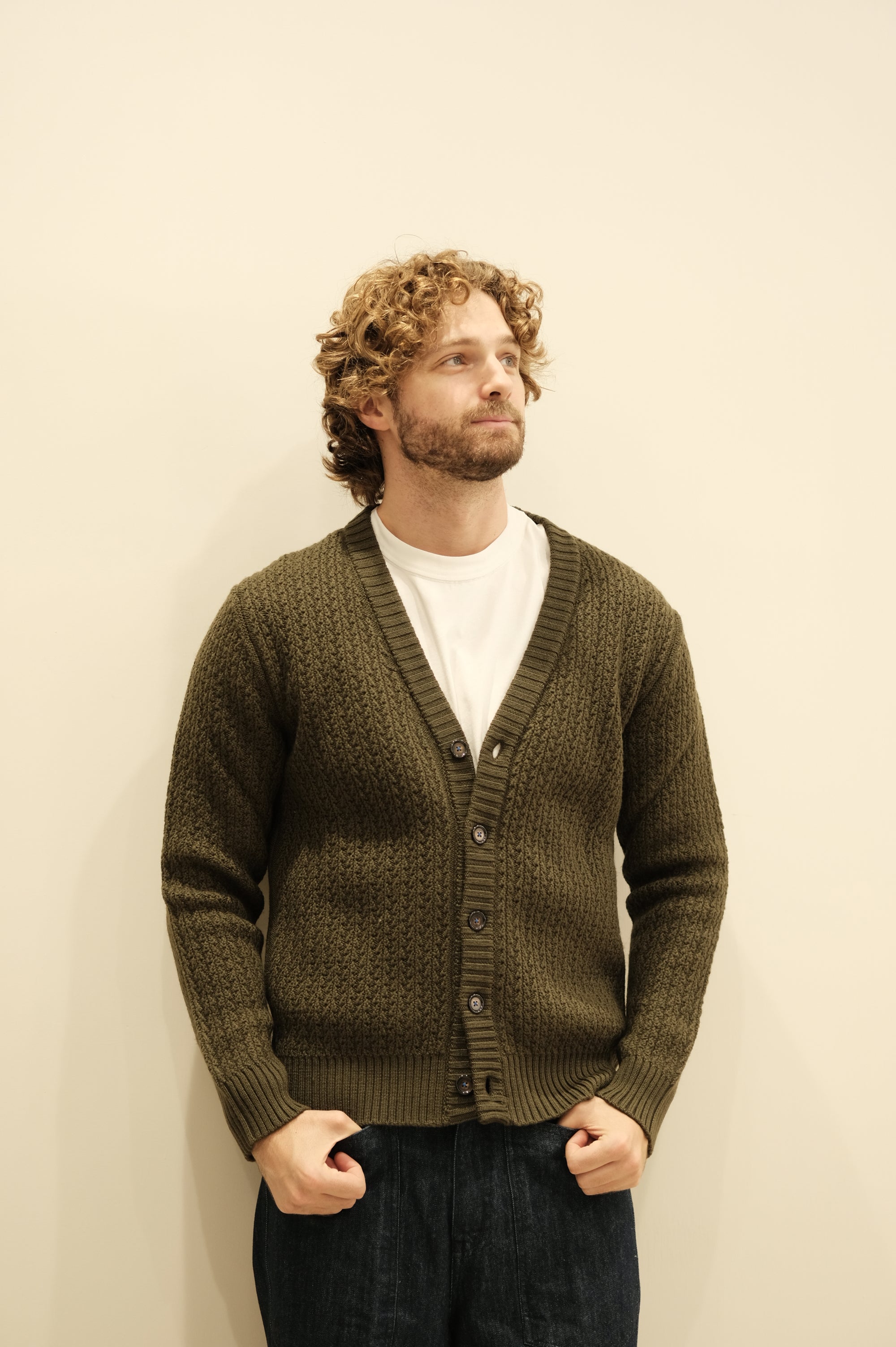 Gallia Cardigan Bukowsky Military Green