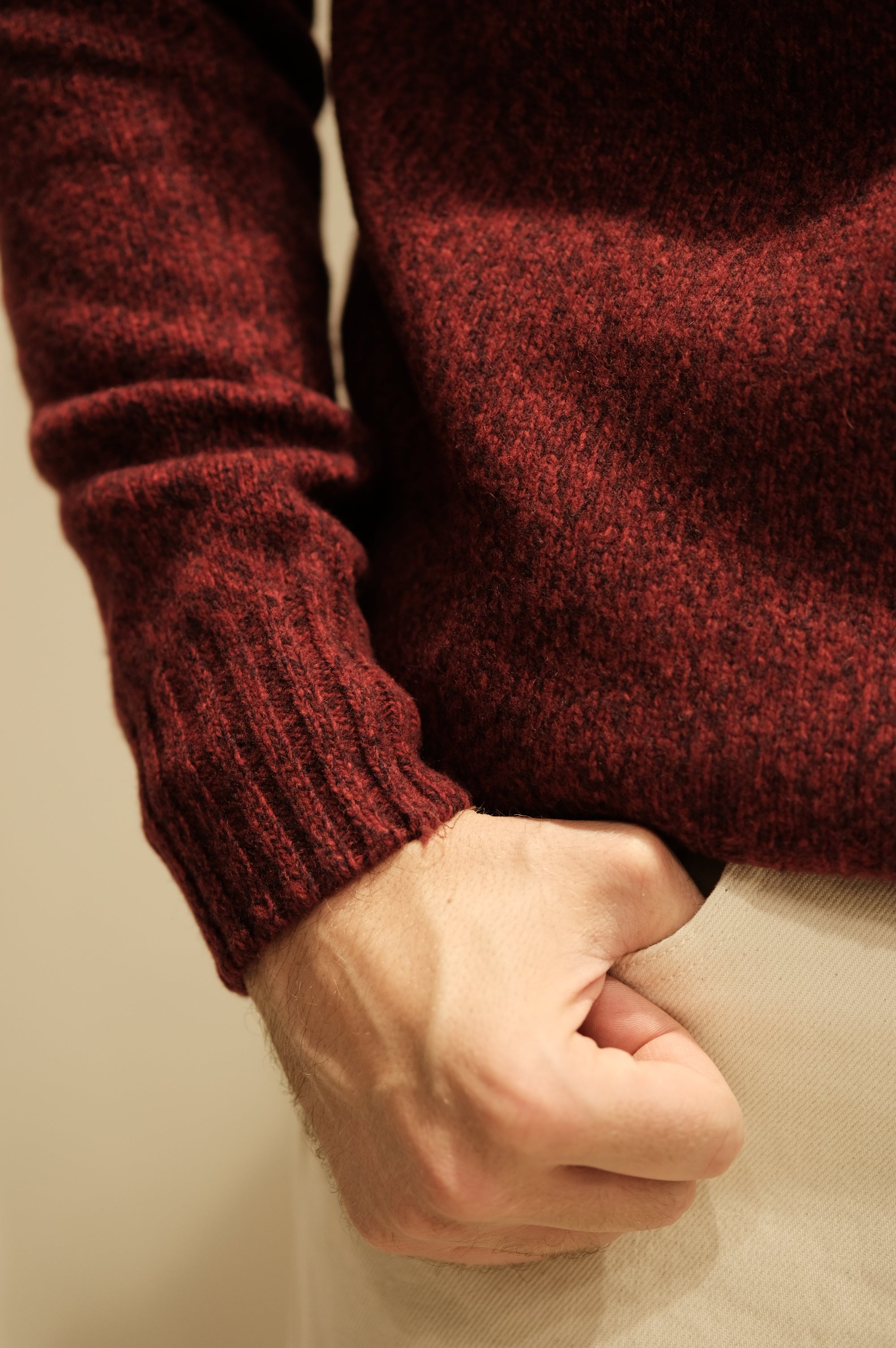 Gaffi & Co. Maglia Girocollo Moulinè St. Michael Bordeaux