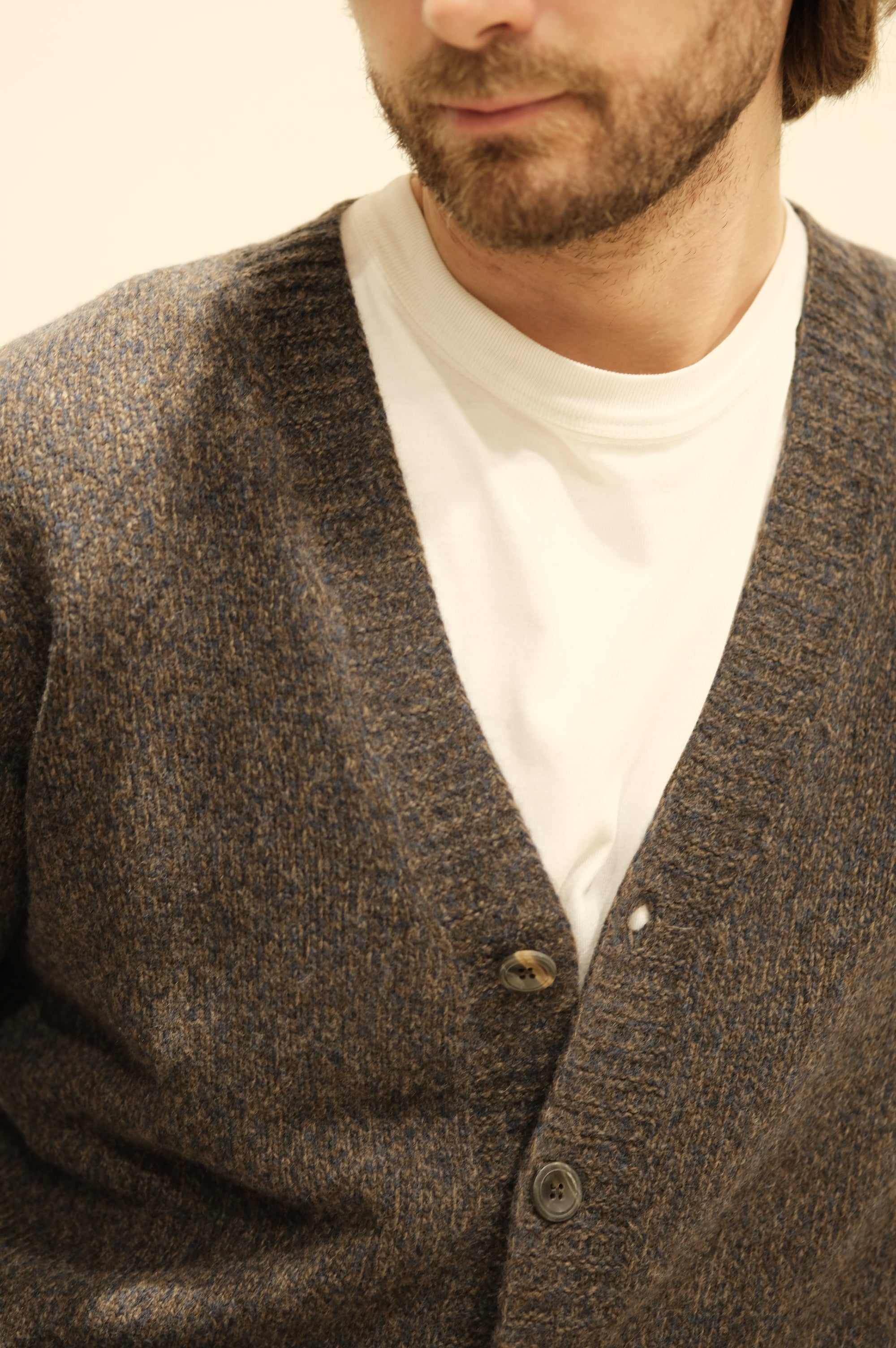Gaffi & Co. Cardigan Moulinè St. Michael Blu/Moro