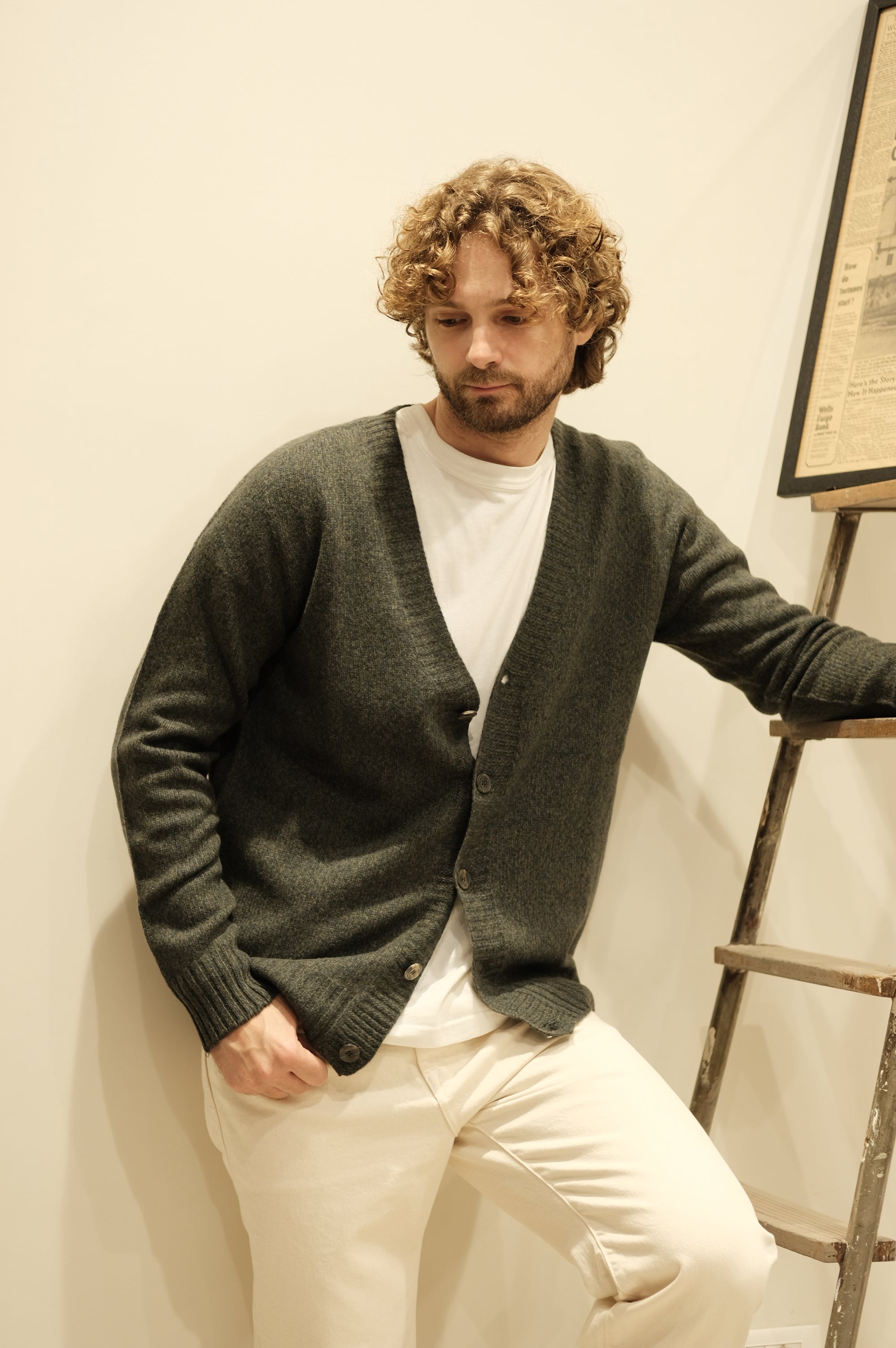 Gaffi & Co. Cardigan Moulinè St. Michael Bosco