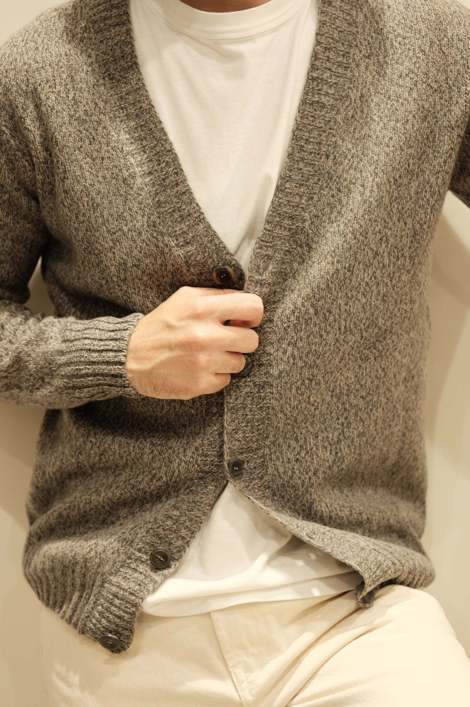 Gaffi & Co. Cardigan Moulinè St.Michael Tortora