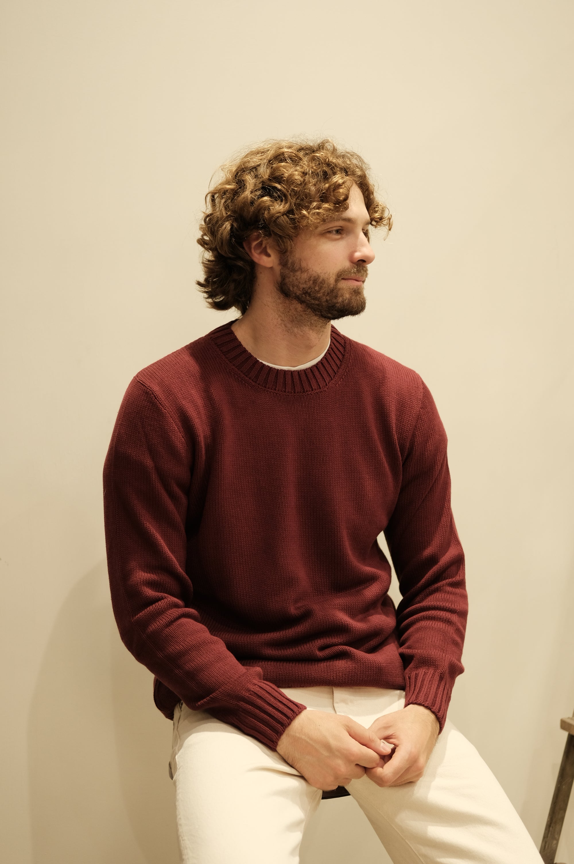 Gaffi & Co. Maglia Girocollo Cotone Hampton Bordeaux