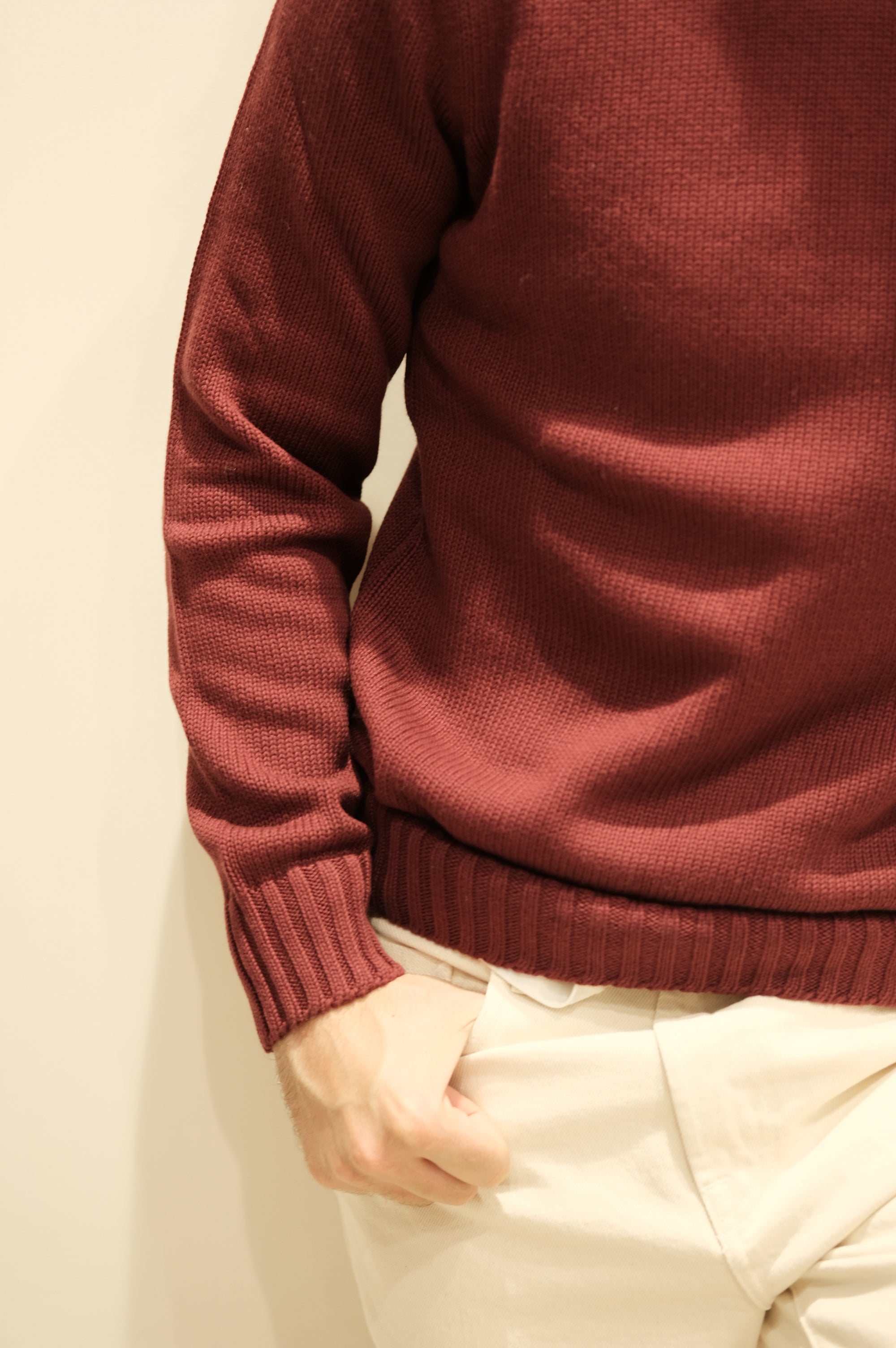 Gaffi & Co. Maglia Girocollo Cotone Hampton Bordeaux
