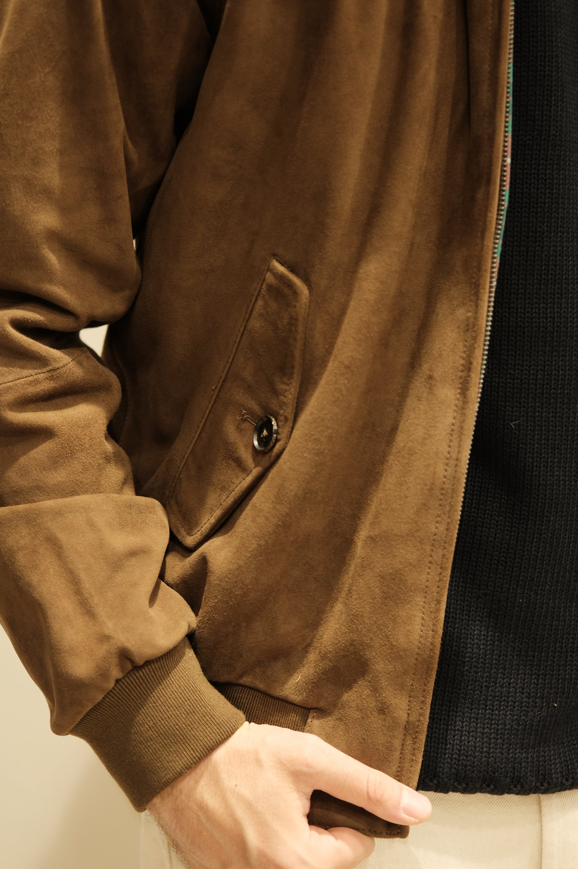 Baracuta G9 Suede Dark Olive