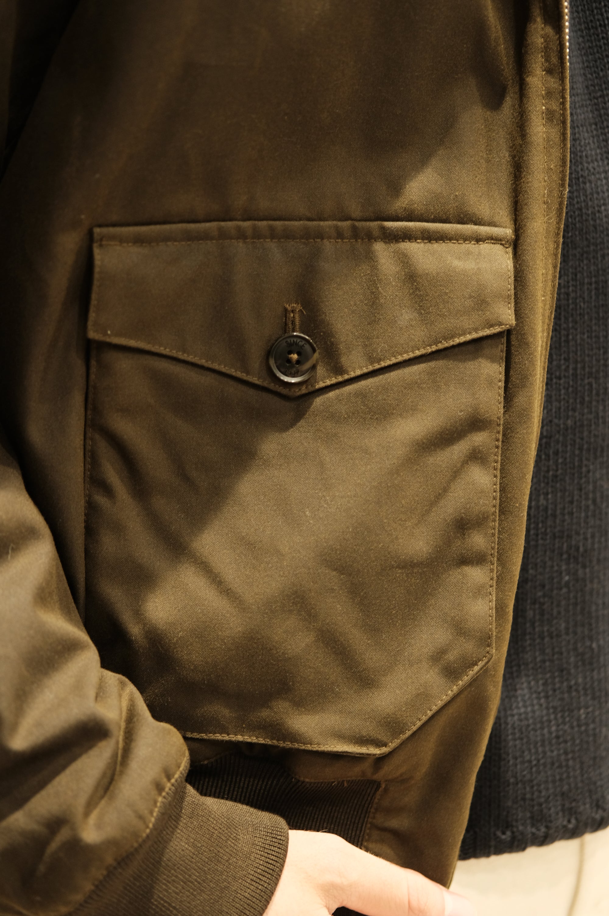 Baracuta Waxed G9 Pocket Deep Moss