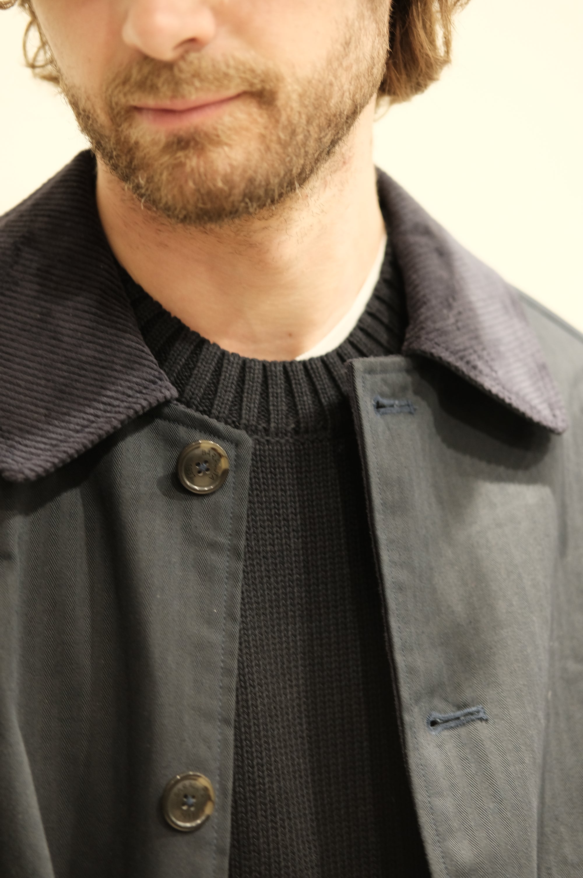 Baracuta Dry Wax Deck Jacket Dark Navy