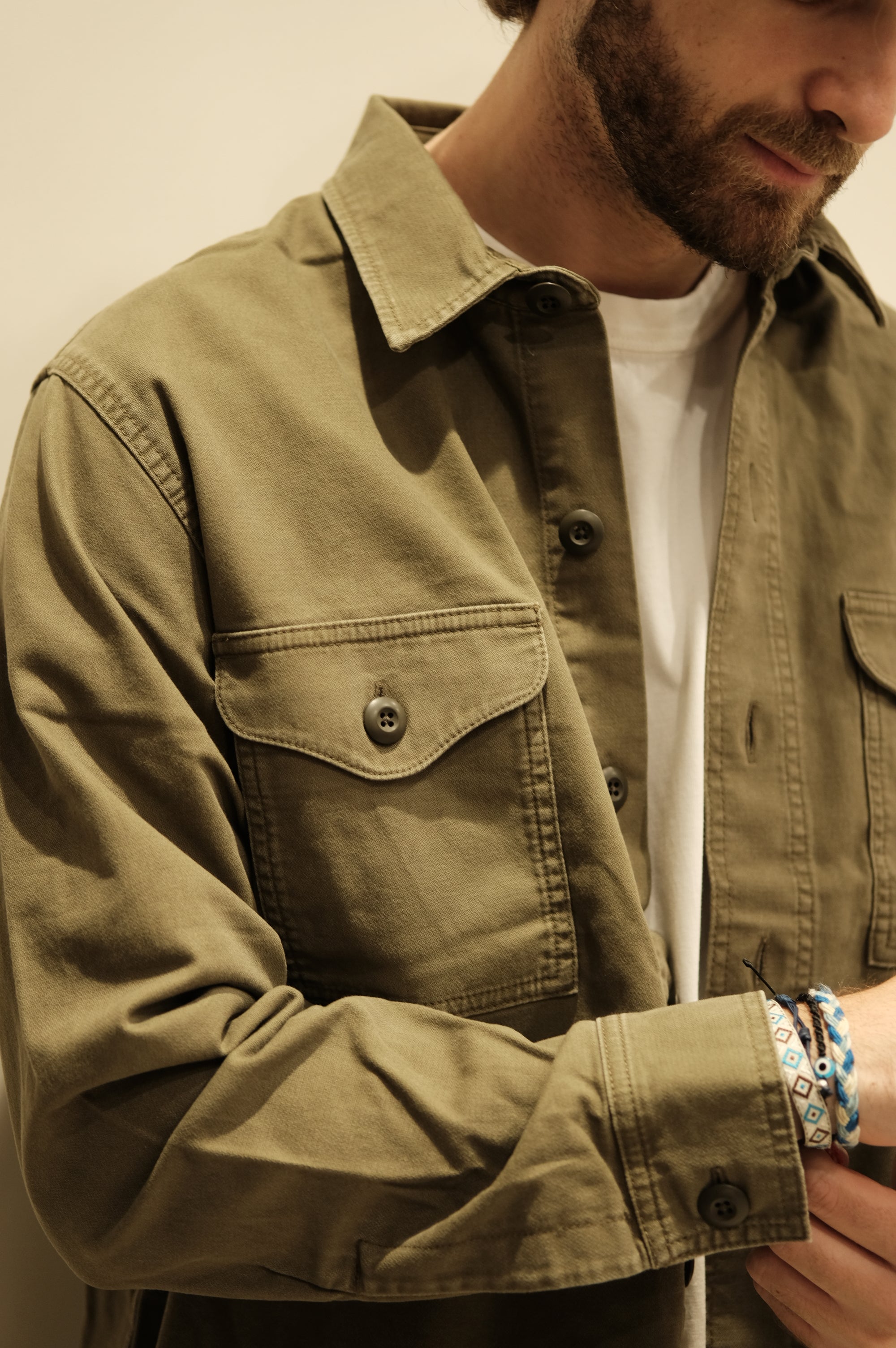 Filson Clarckston Jas-Shirt Brushed Sateen Surplus Green