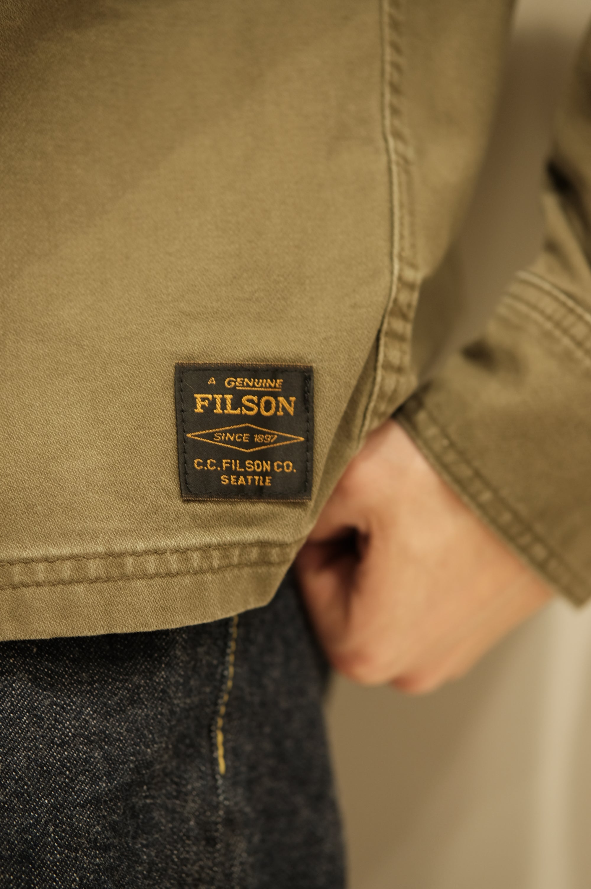 Filson Clarckston Jas-Shirt Brushed Sateen Surplus Green