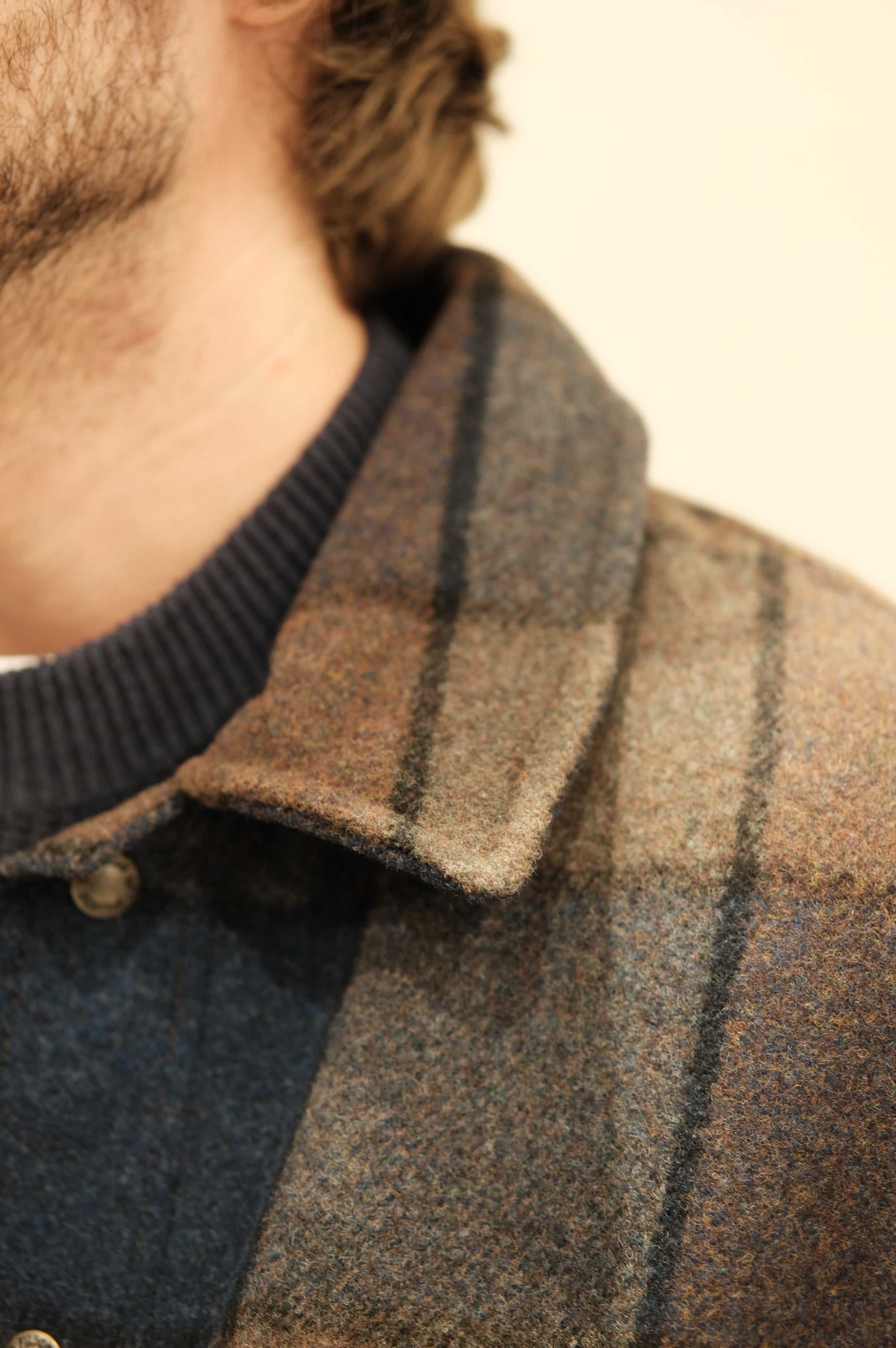 Filson Mackinaw Wool Work Jacket Blu/Brown/Gray