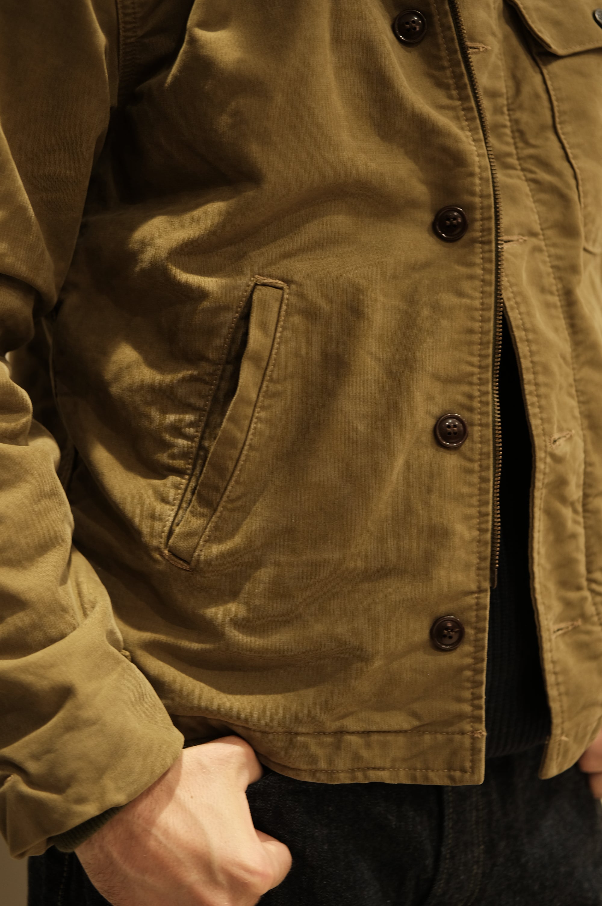 Chesapeake's A2 Deck Jacket Military Green