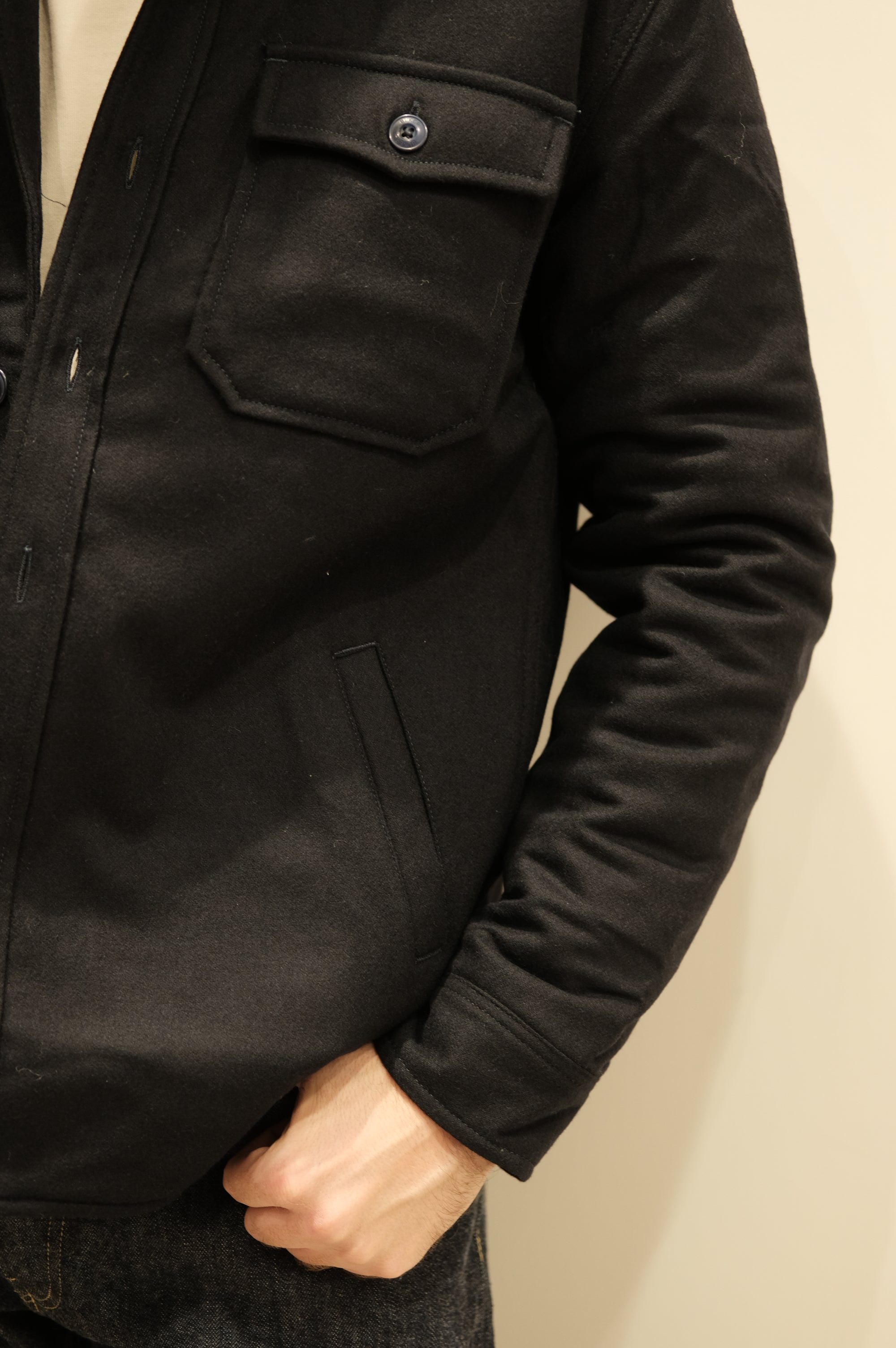 Blker Wool Shirt Hunter Navy