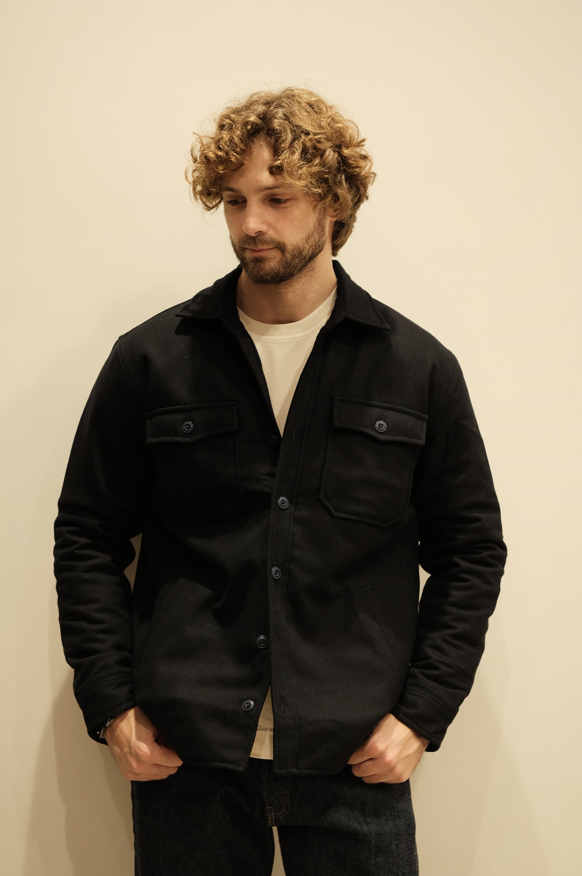 Blker Wool Shirt Hunter Navy
