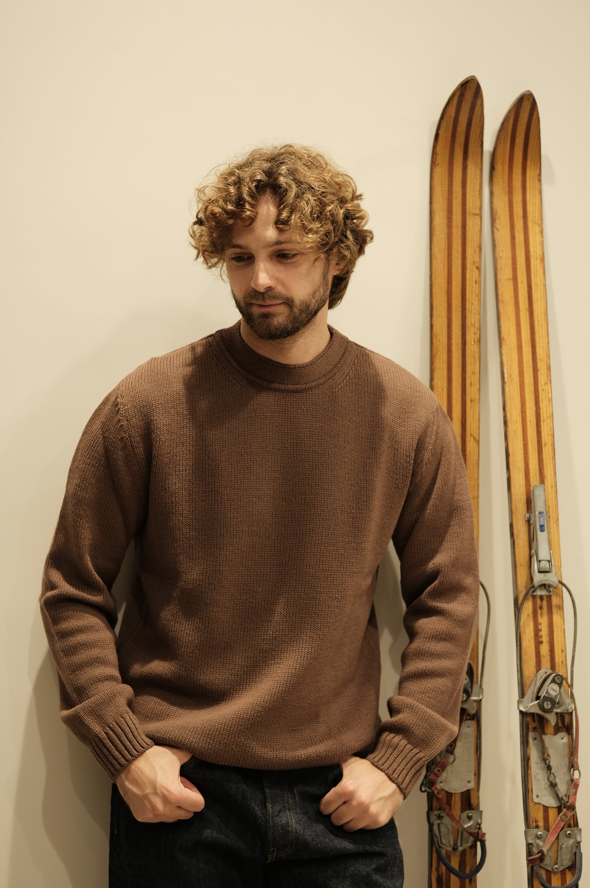 Gaffi & Co. Maglia Girocollo Lana Merinos Torba - Mountain Pack
