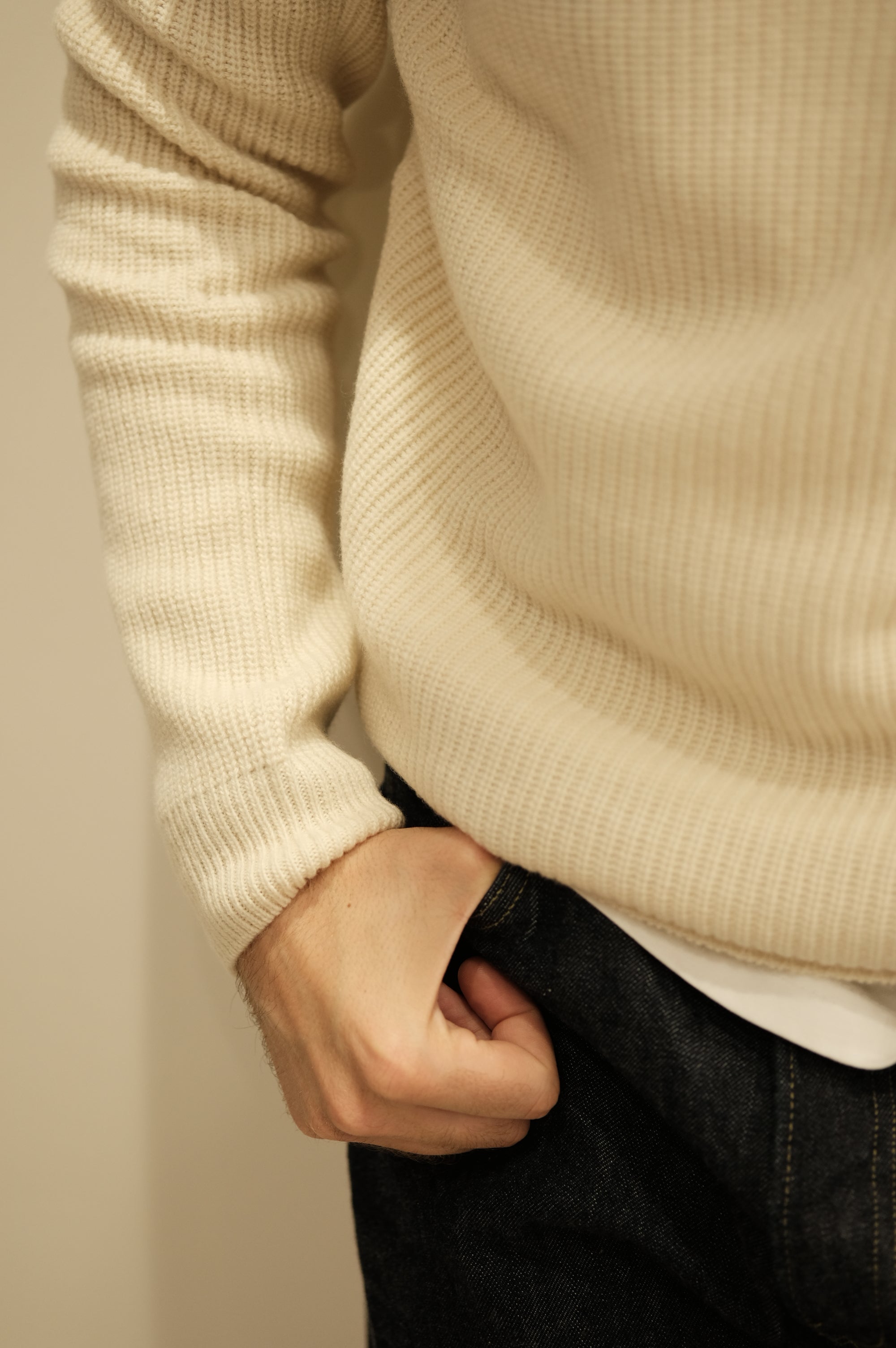Gaffi & Co. Maglia Girocollo Lana Panna - Mountain Pack