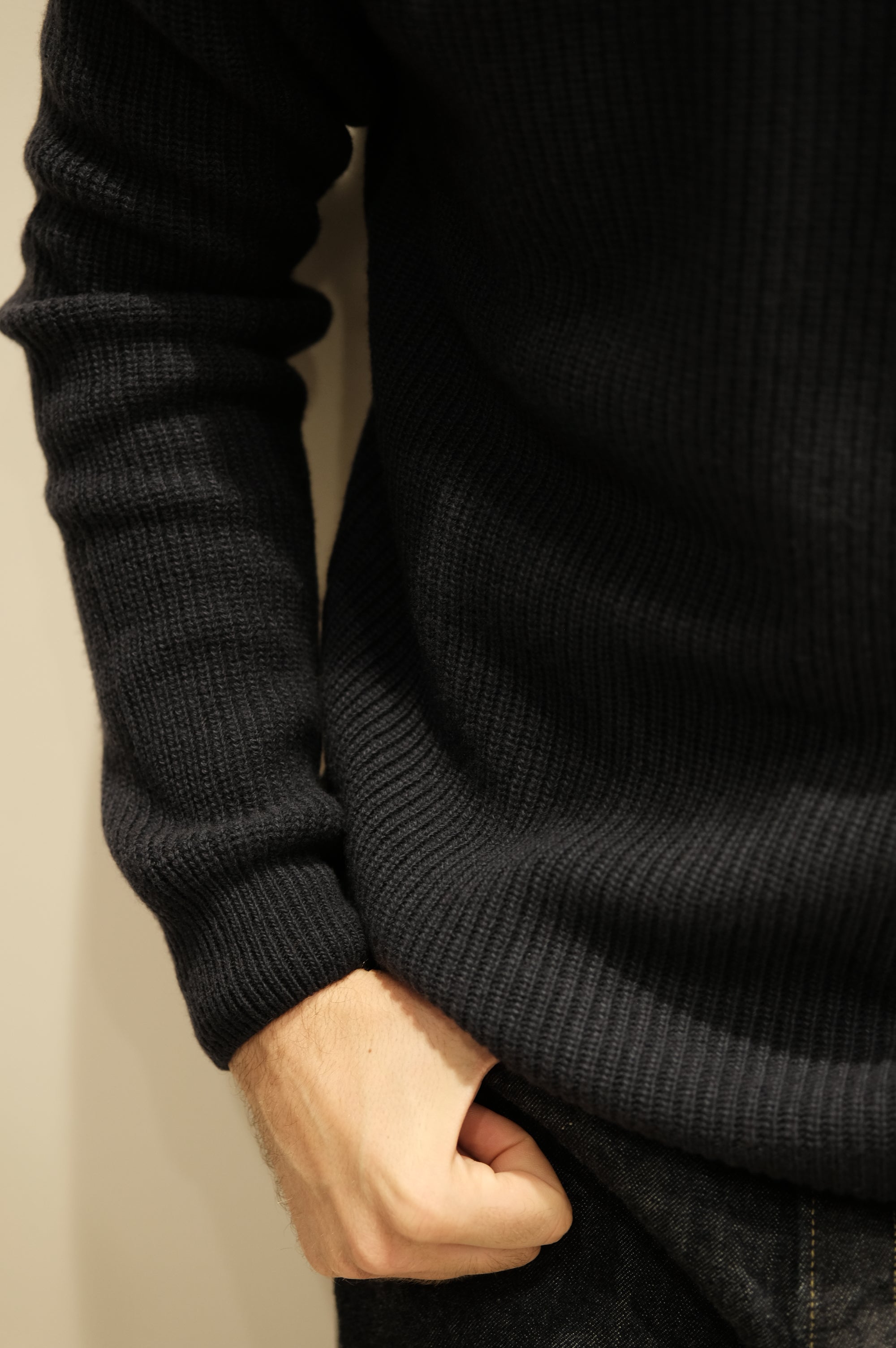 Gaffi & Co. Maglia Girocollo Lana Blu - Mountain Pack