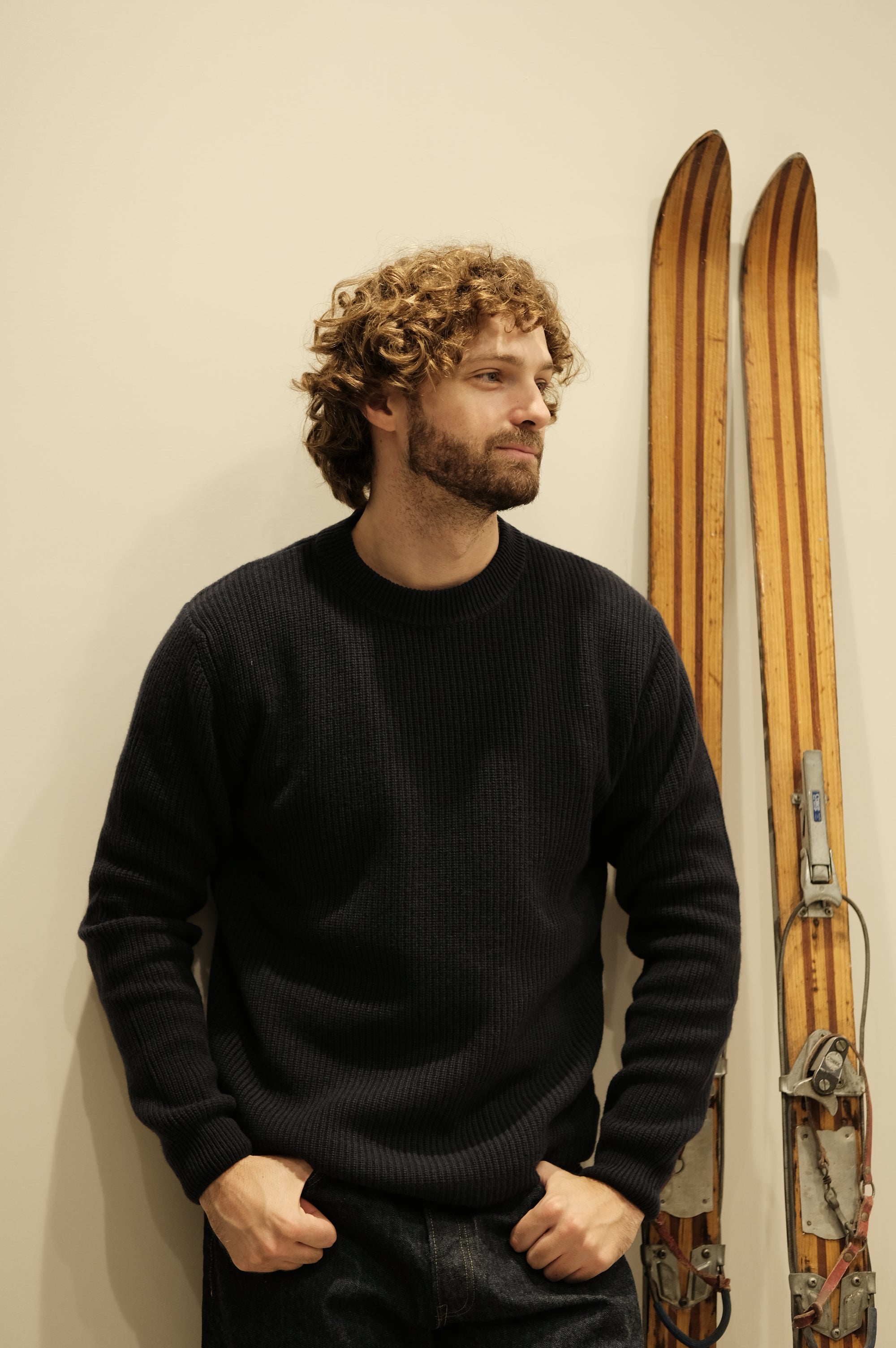 Gaffi & Co. Maglia Girocollo Lana Blu - Mountain Pack