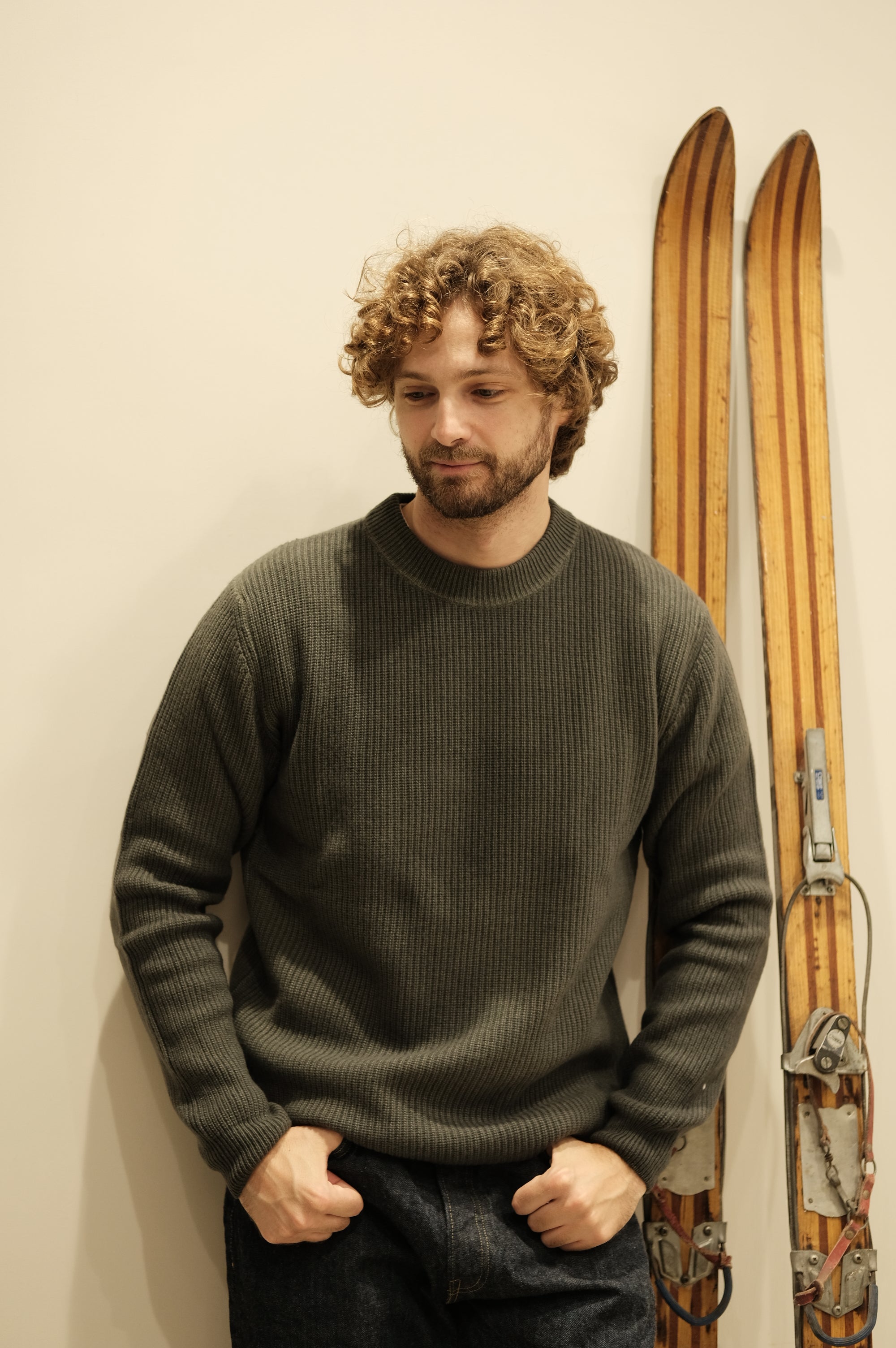 Gaffi & Co. Maglia Girocollo Lana Verde - Mountain Pack