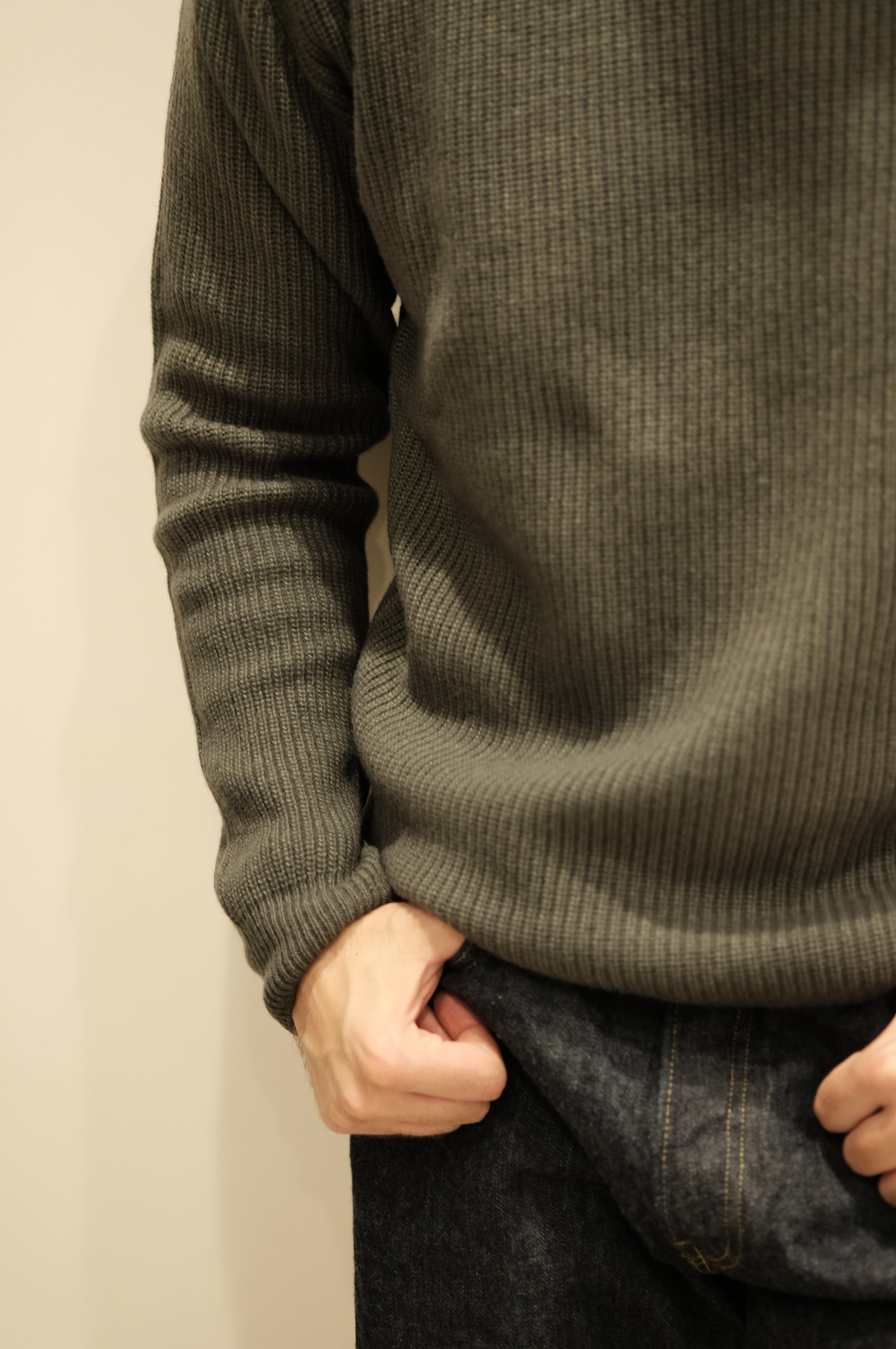 Gaffi & Co. Maglia Girocollo Lana Verde - Mountain Pack