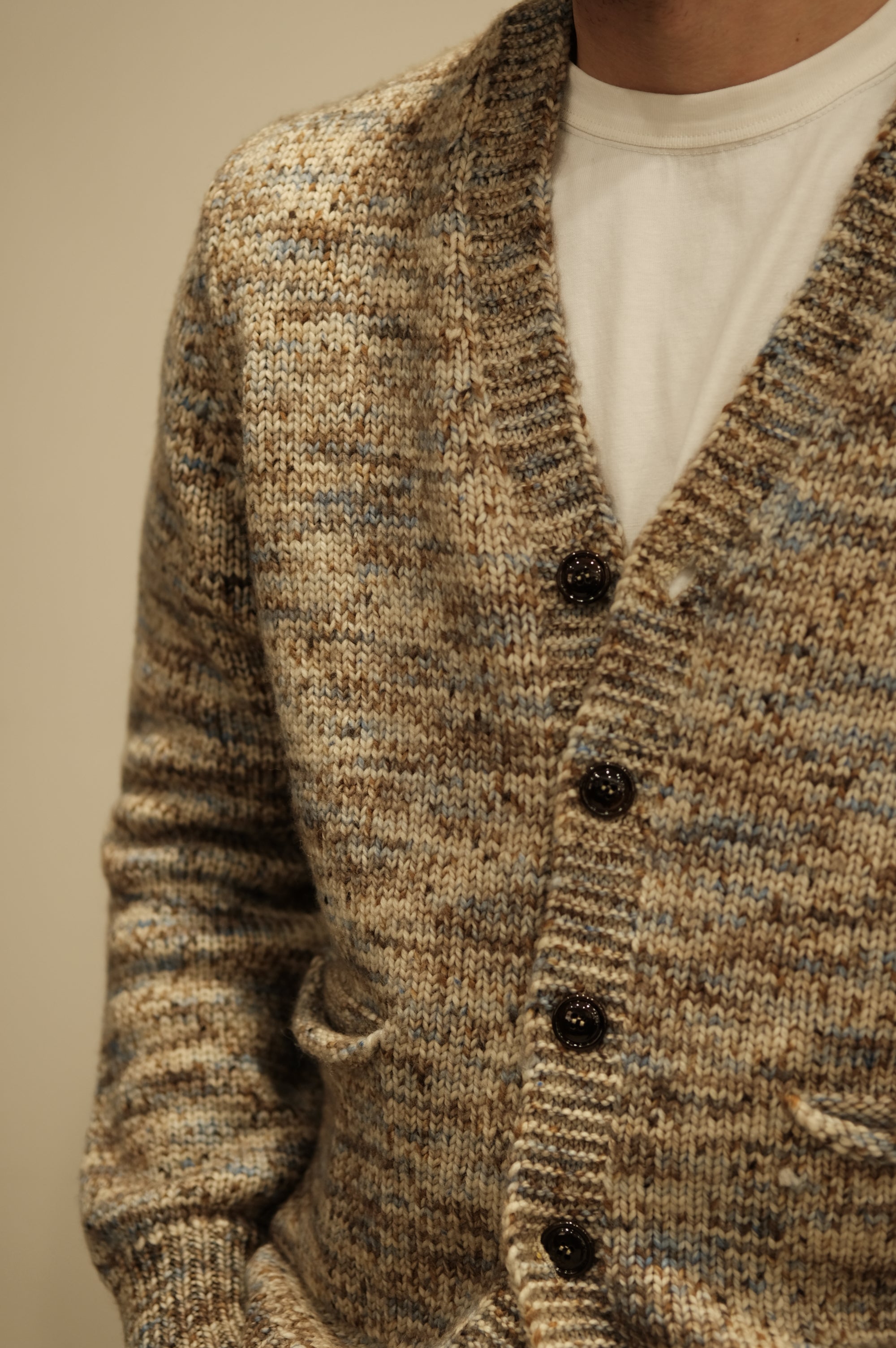 Gaffi & Co. Cardigan Lana Merinos Beige - Mountain Pack