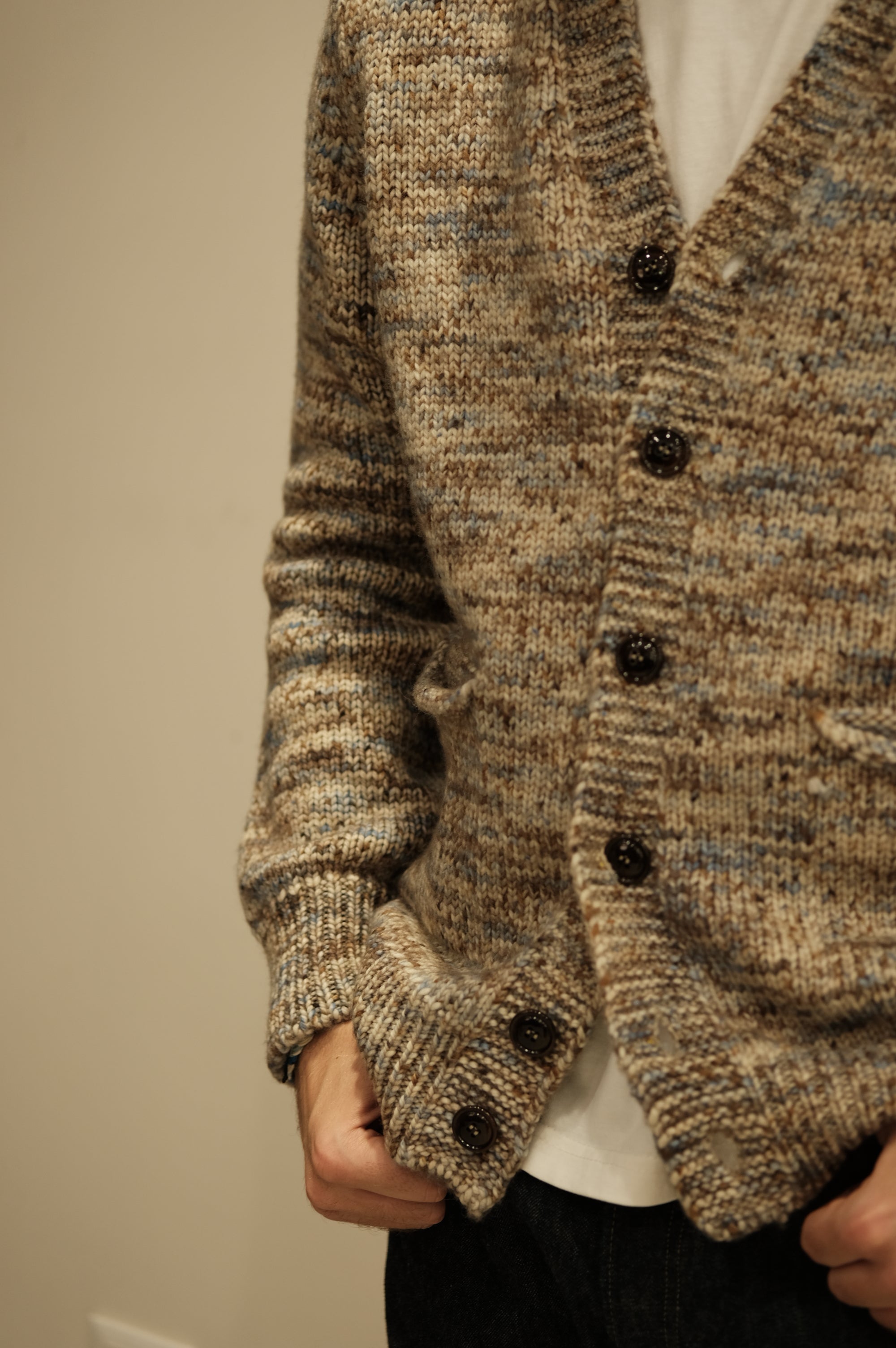 Gaffi & Co. Cardigan Lana Merinos Beige - Mountain Pack