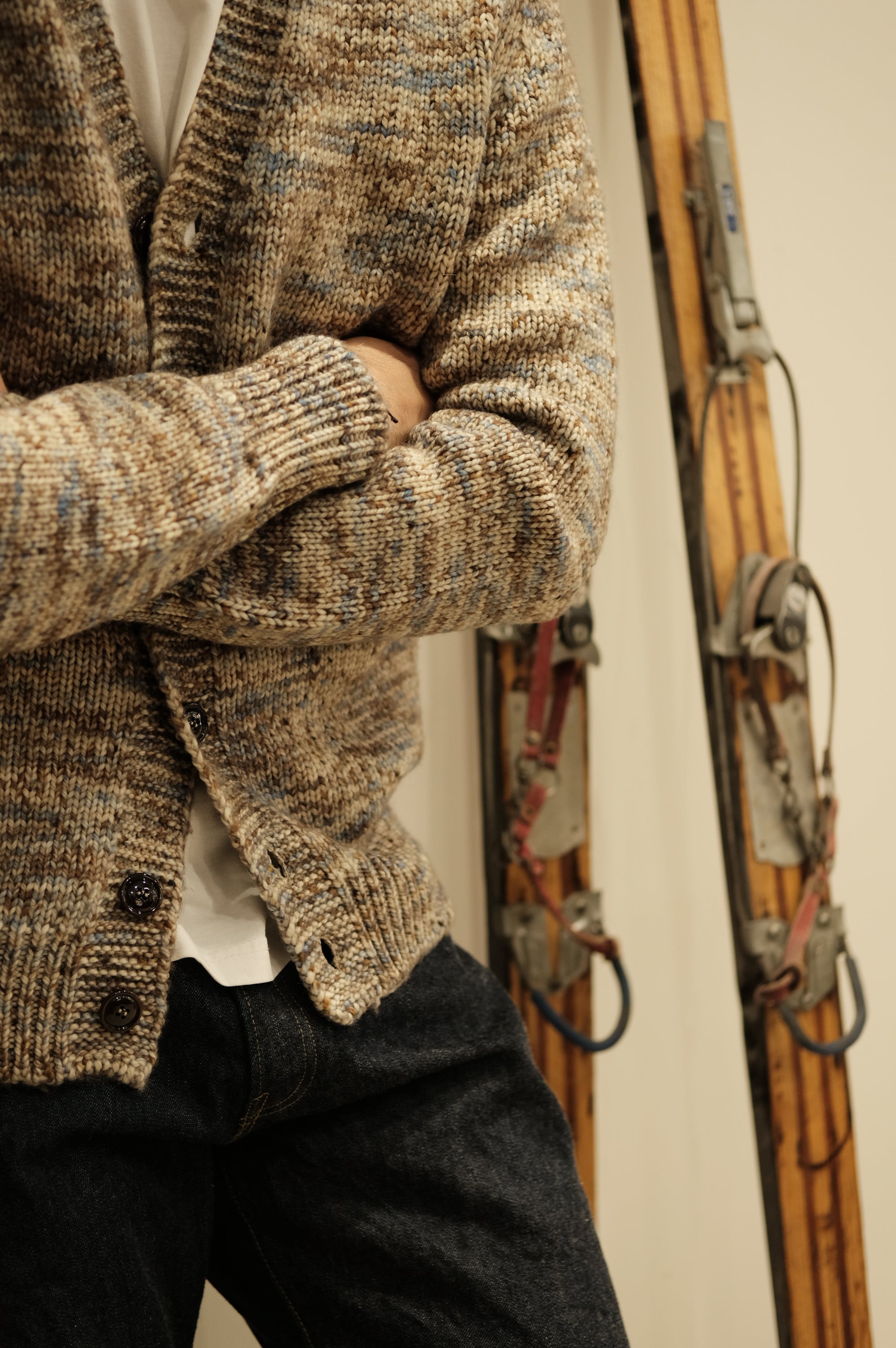 Gaffi & Co. Cardigan Lana Merinos Beige - Mountain Pack