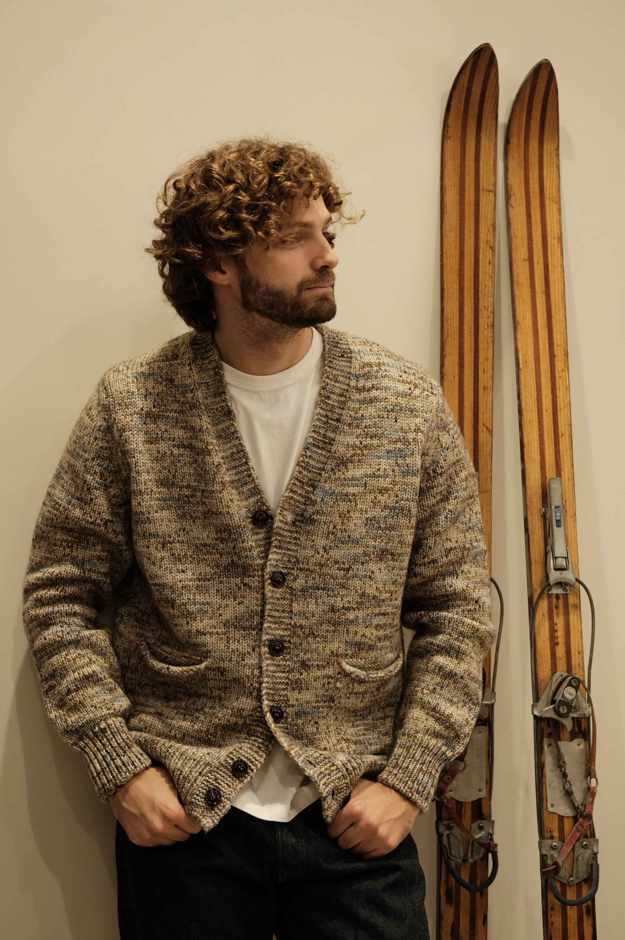 Gaffi & Co. Cardigan Lana Merinos Beige - Mountain Pack