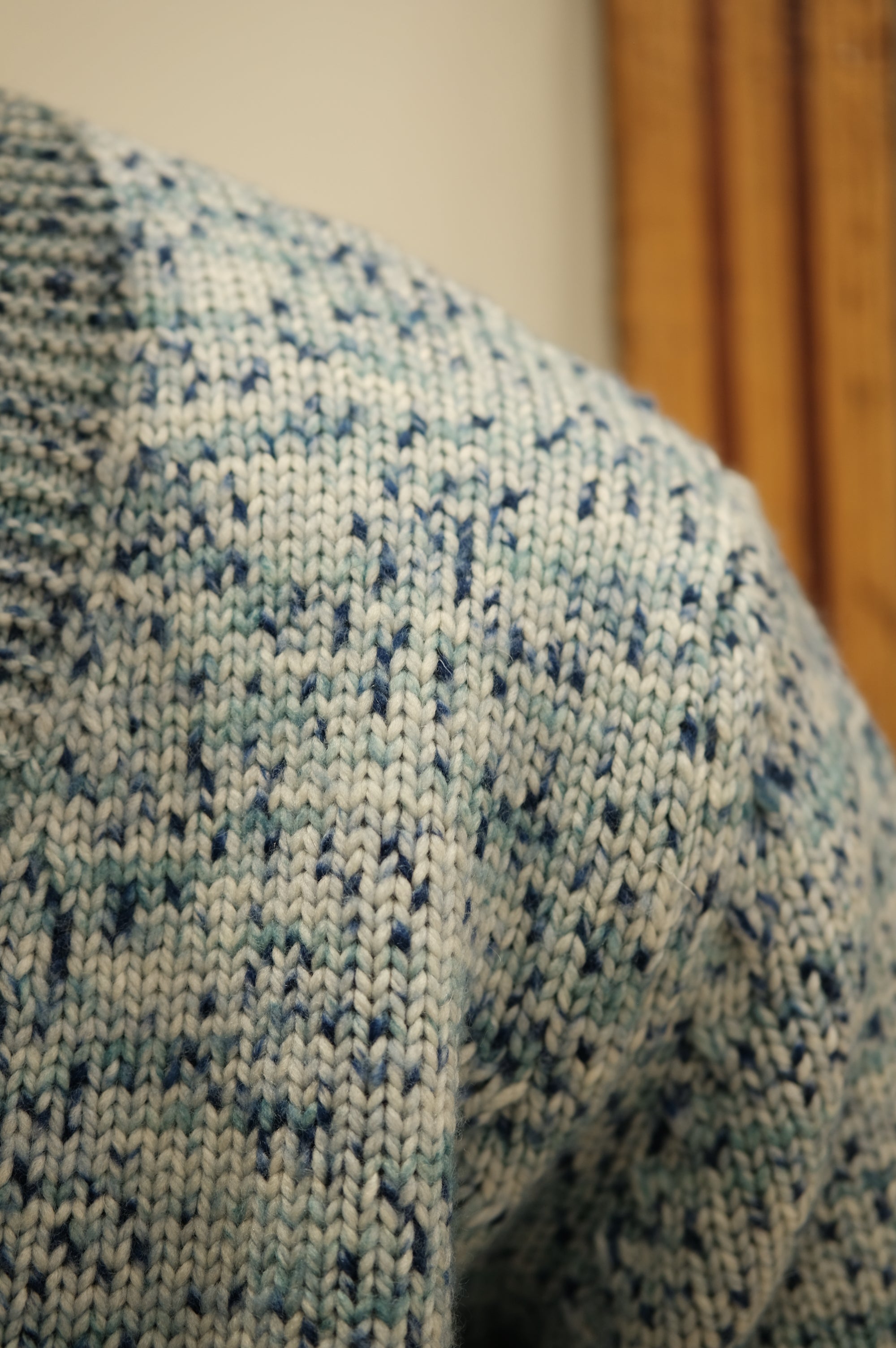 Gaffi & Co. Cardigan Lana Merinos Blu - Mountain Pack