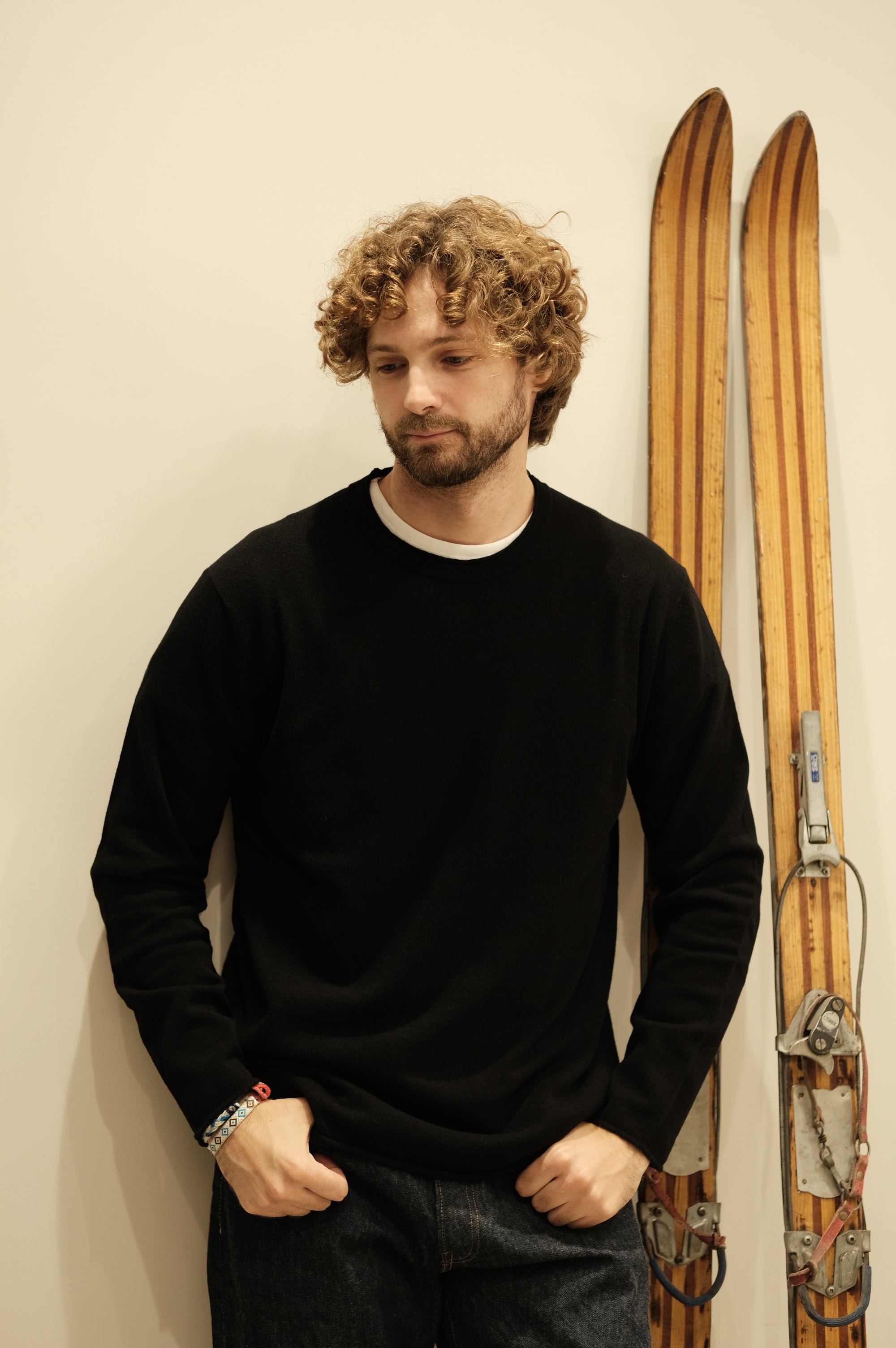 Gaffi & Co. Maglia Girocollo Cashmere Blend  Nero