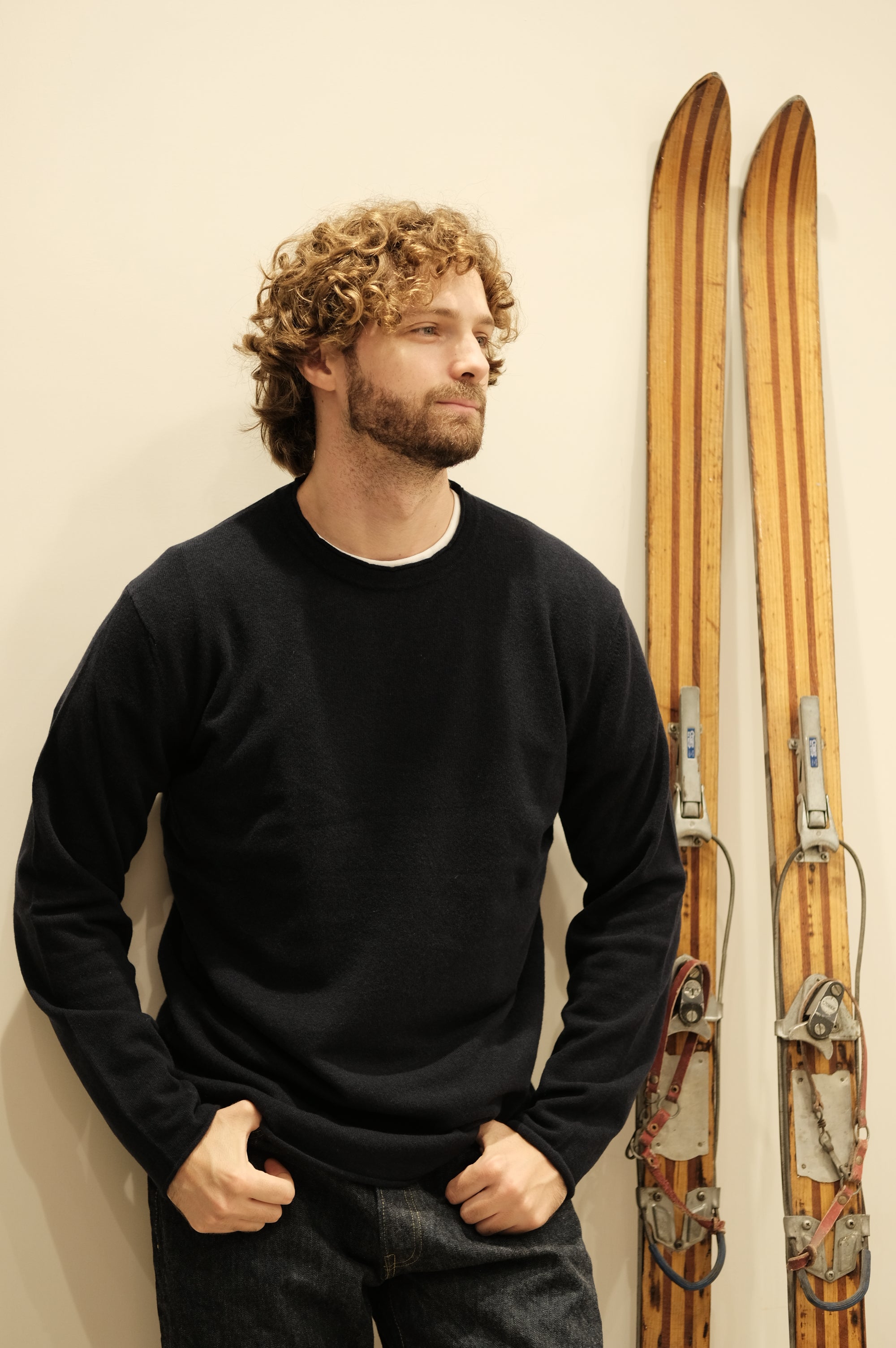 Gaffi & Co. Maglia Girocollo Cashmere Blend Blu